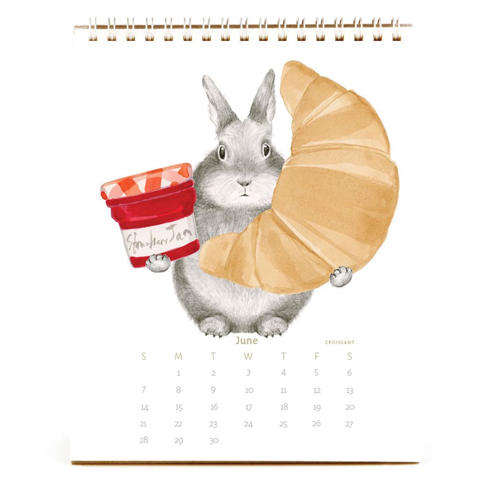 2026 Dear Hancock Bunny Calendar-Hare at the Caf