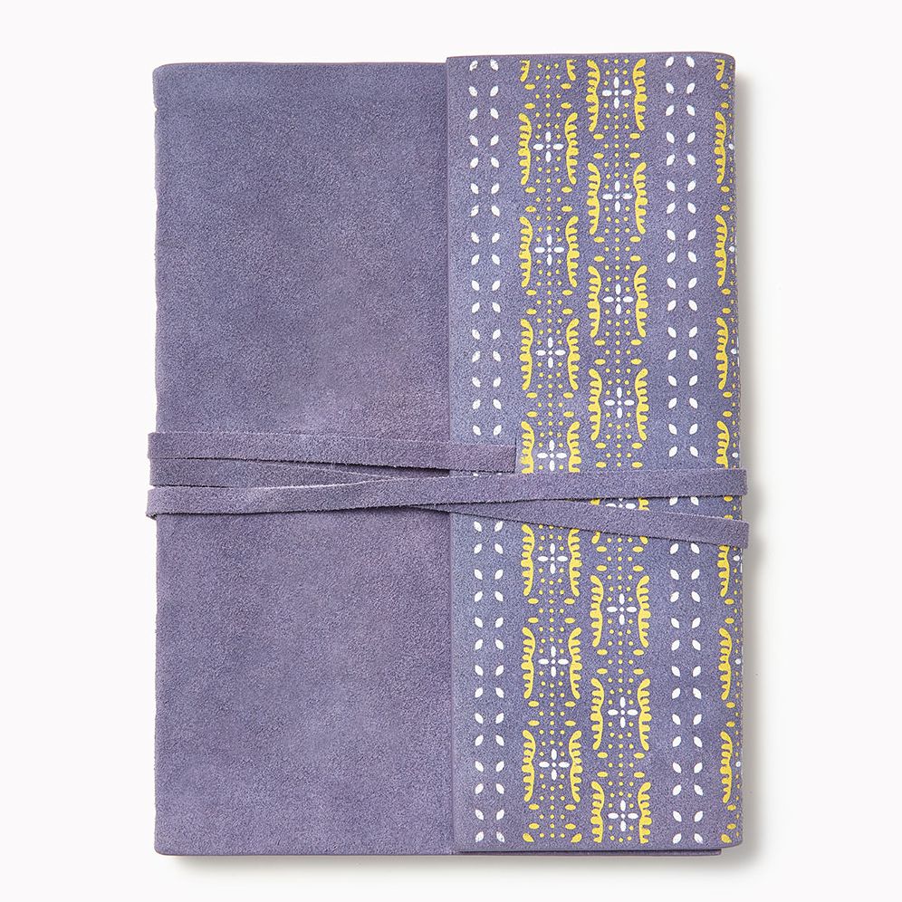 Mauve Tie Suede Leather Journal