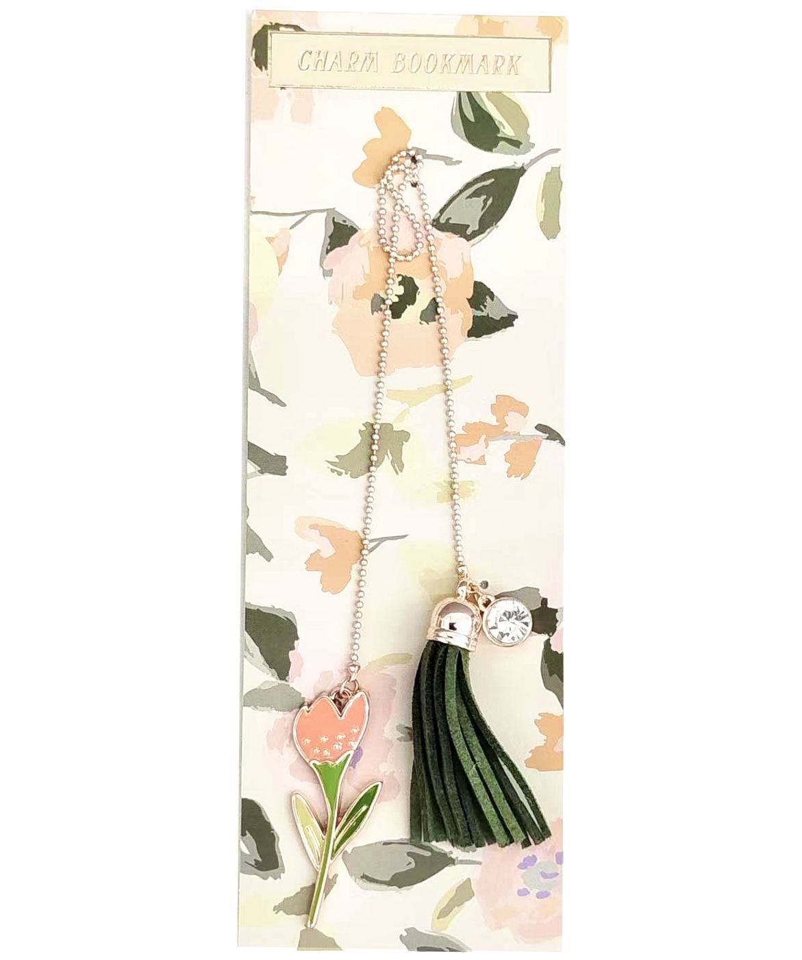 Charm Bookmark with Chain - Tulip