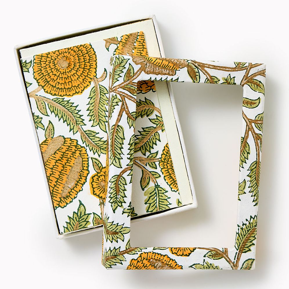 Marigold Glitz Sunshine Notecard Box Pk 6