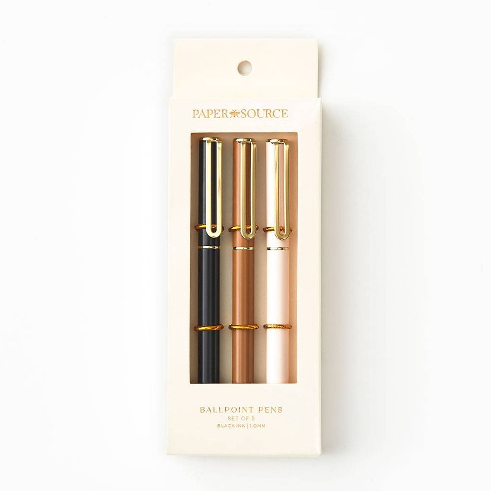 PS Collection Neutral Metal Ballpoint Cap Pen S/3