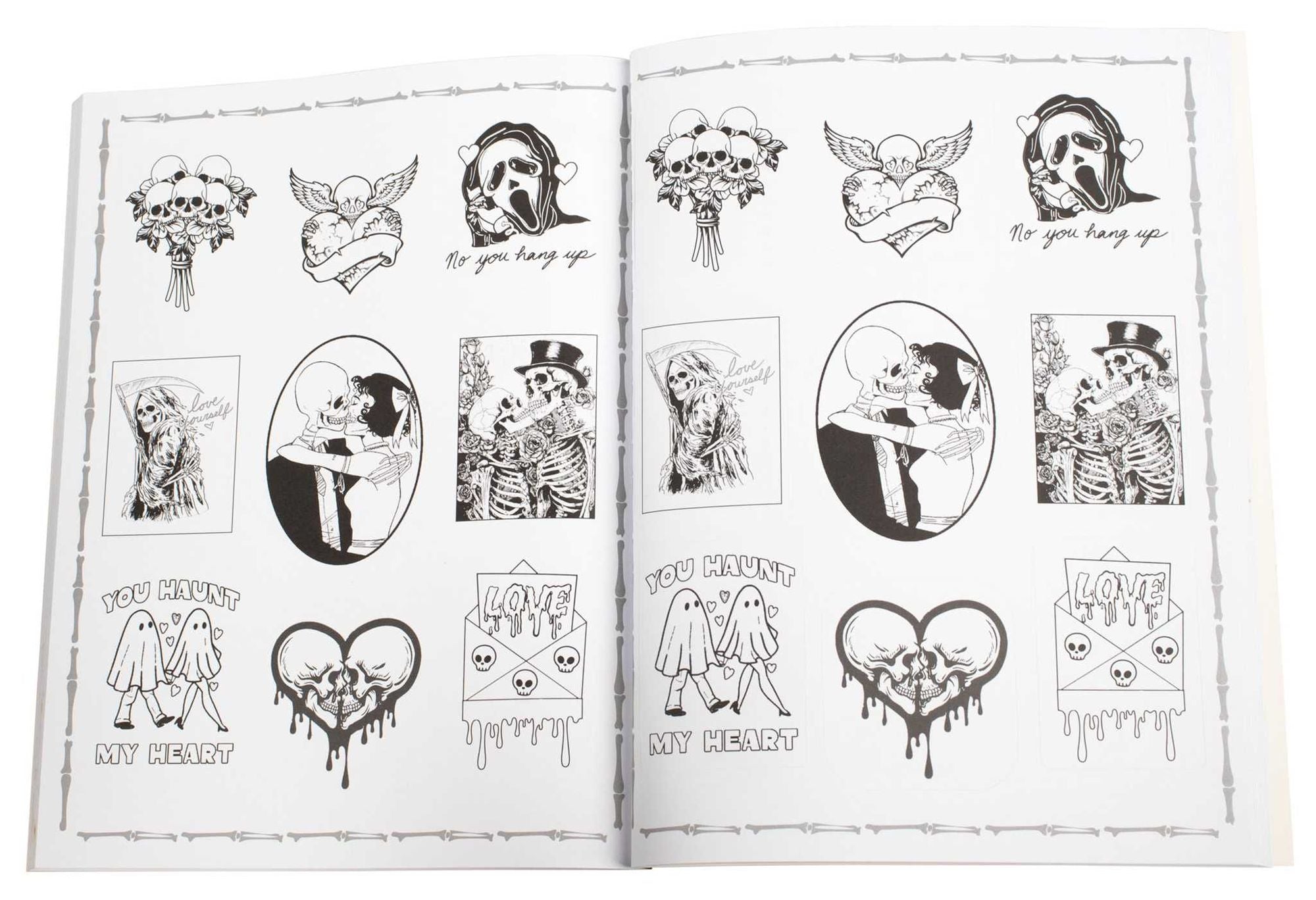 Love You to Death Coloring Stickers