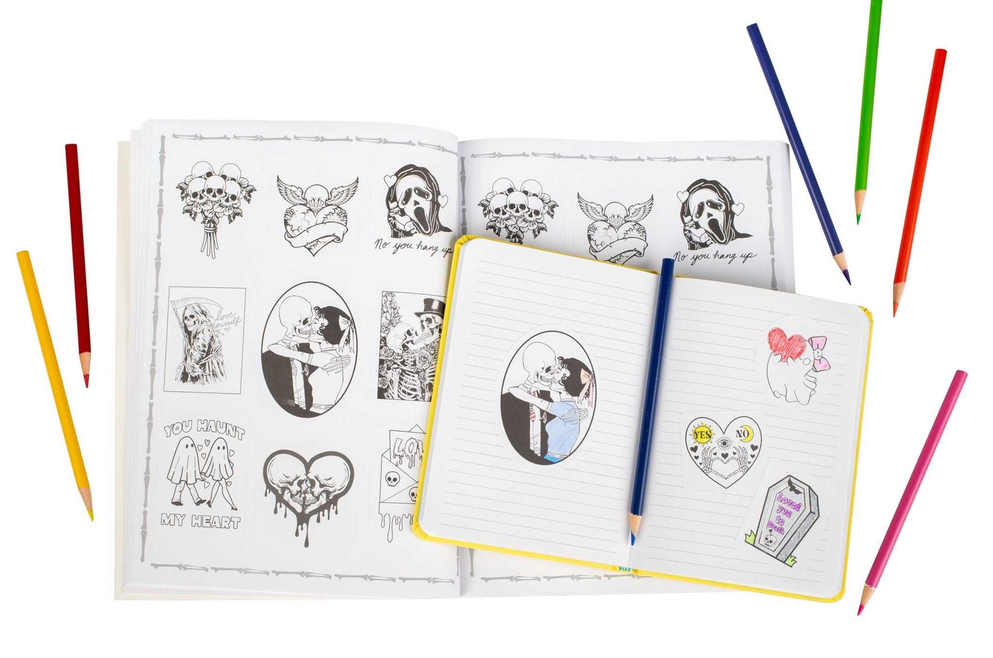 Love You to Death Coloring Stickers