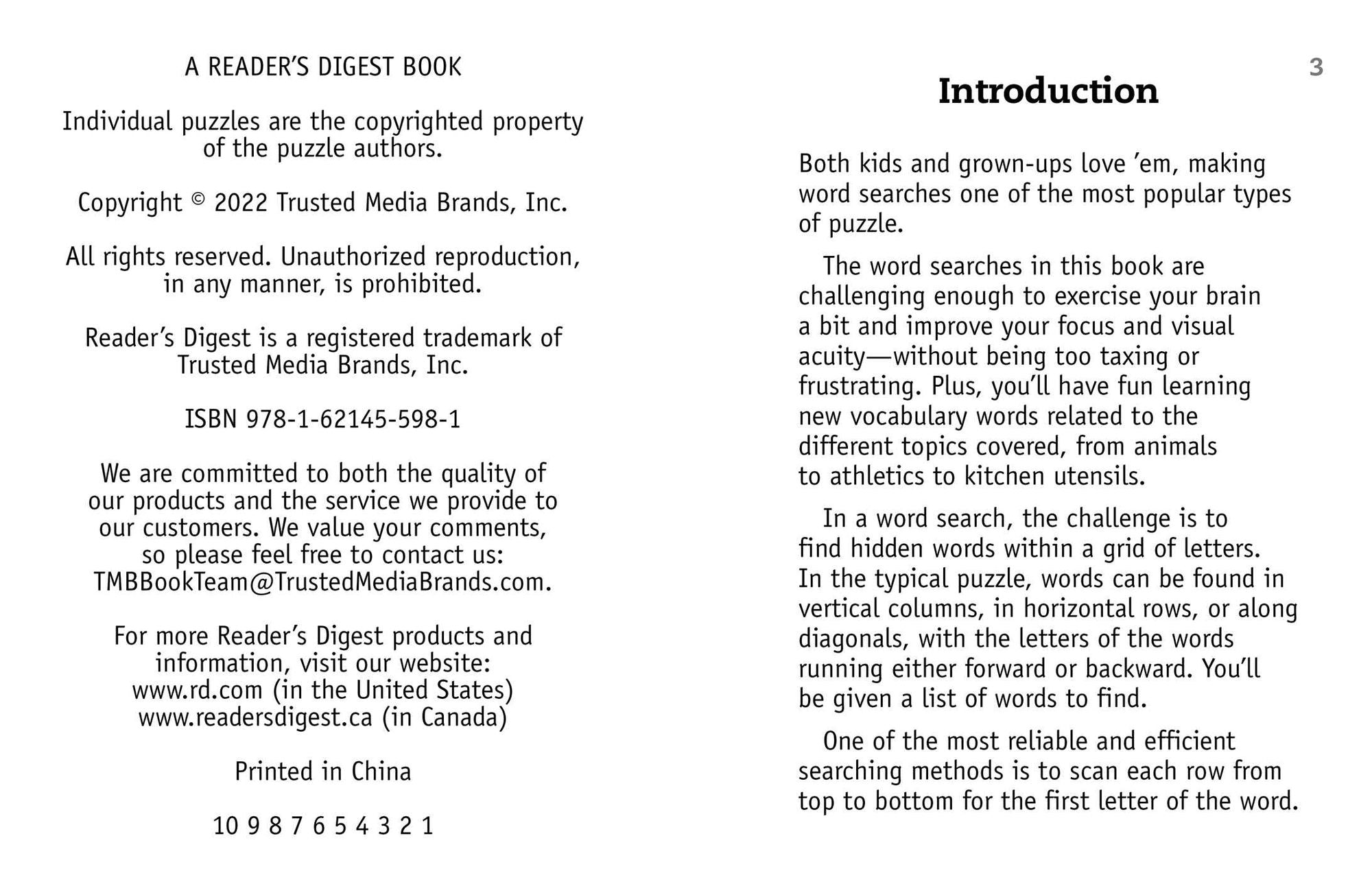 Reader's Digest Large Print Word Searches