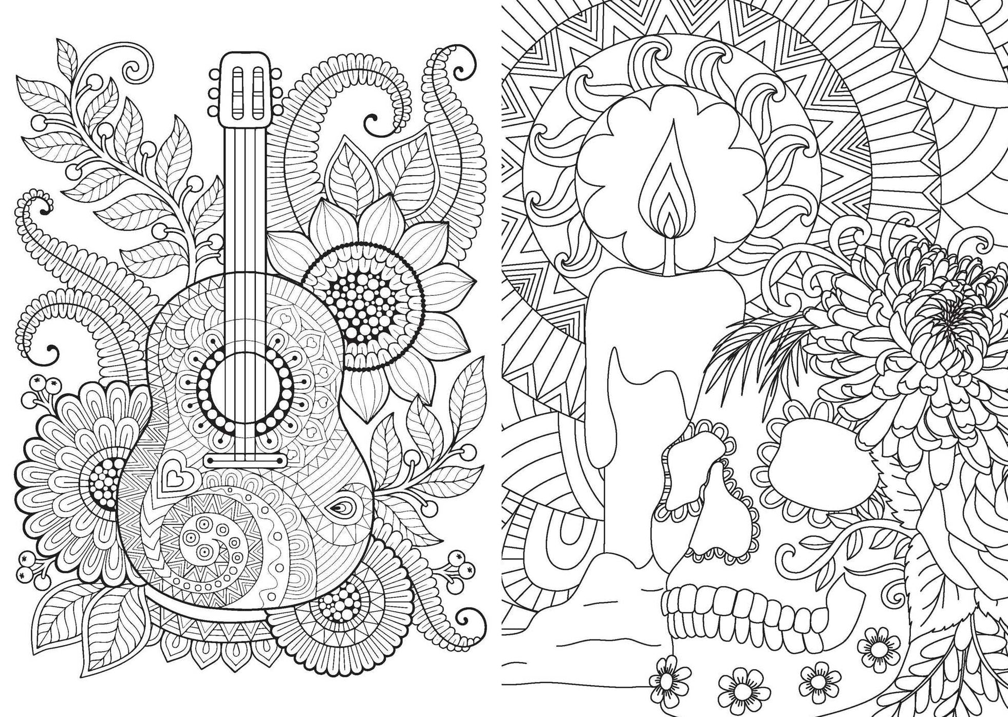 Day of the Dead: Coloring Book: Color-Your-Own Gallery Wall Art
