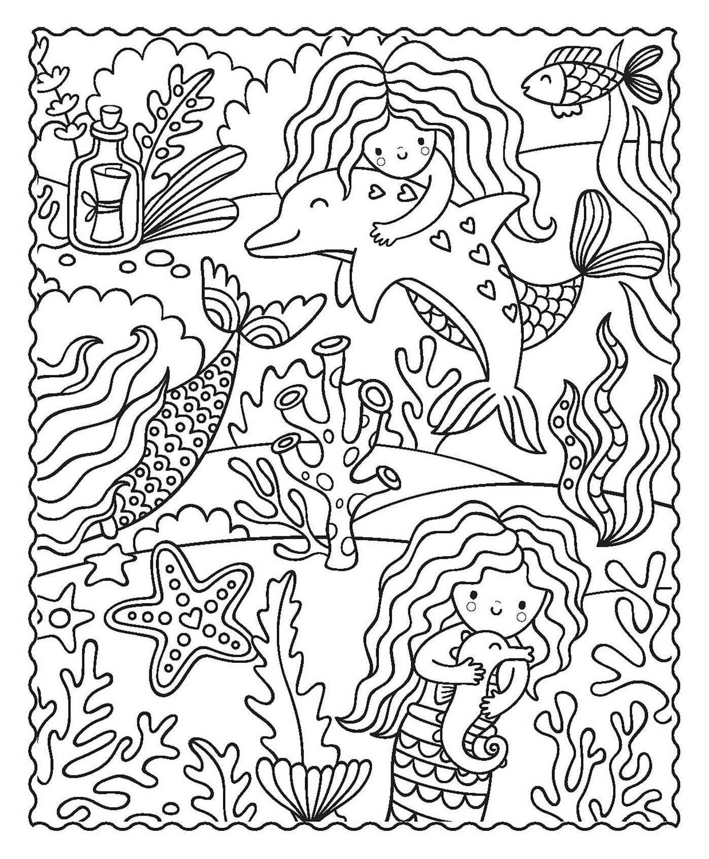 Markerific: Mermaid Metallics: Activity Folder with 6 Markers