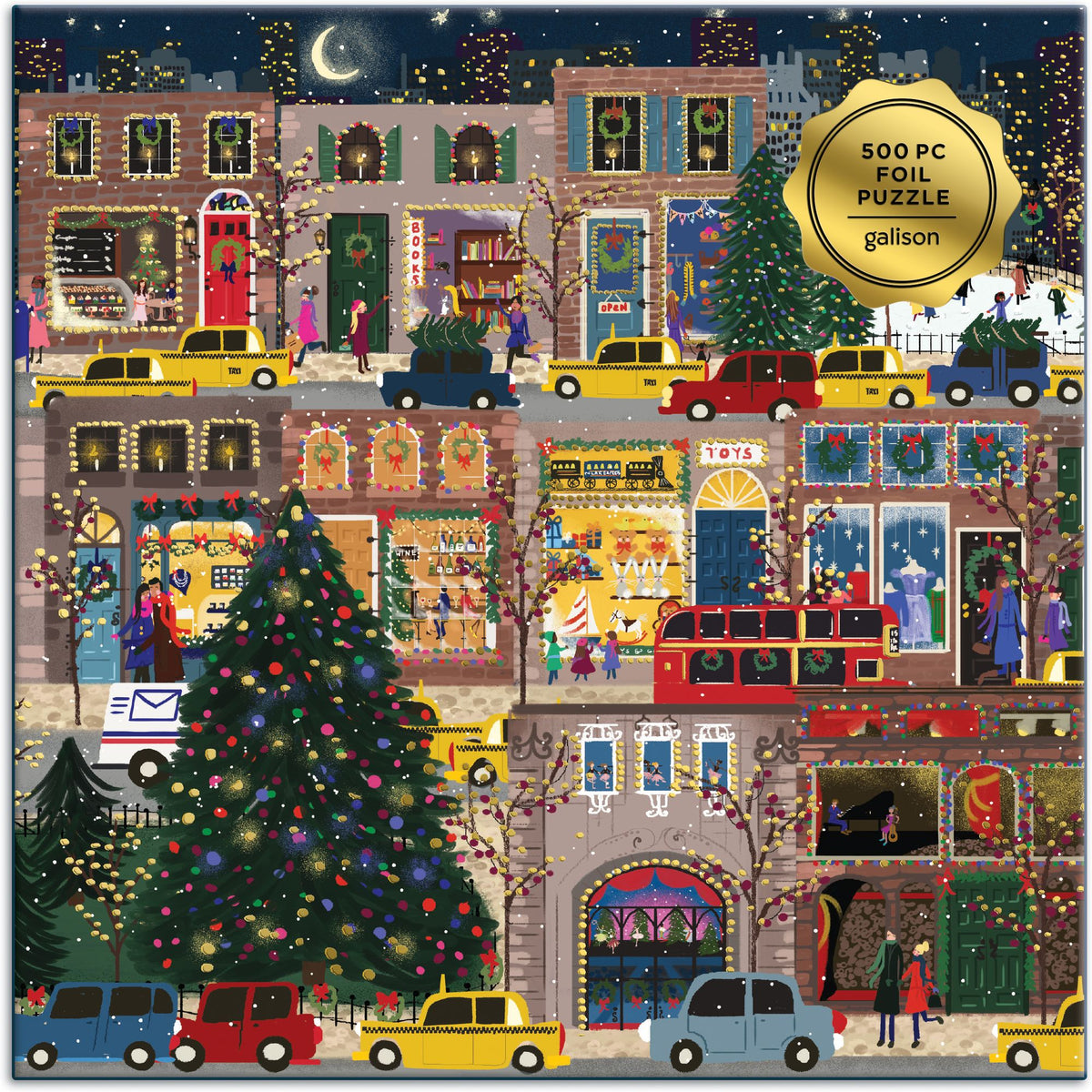 Winter Lights Foil Puzzle 500 Piece Puzzle