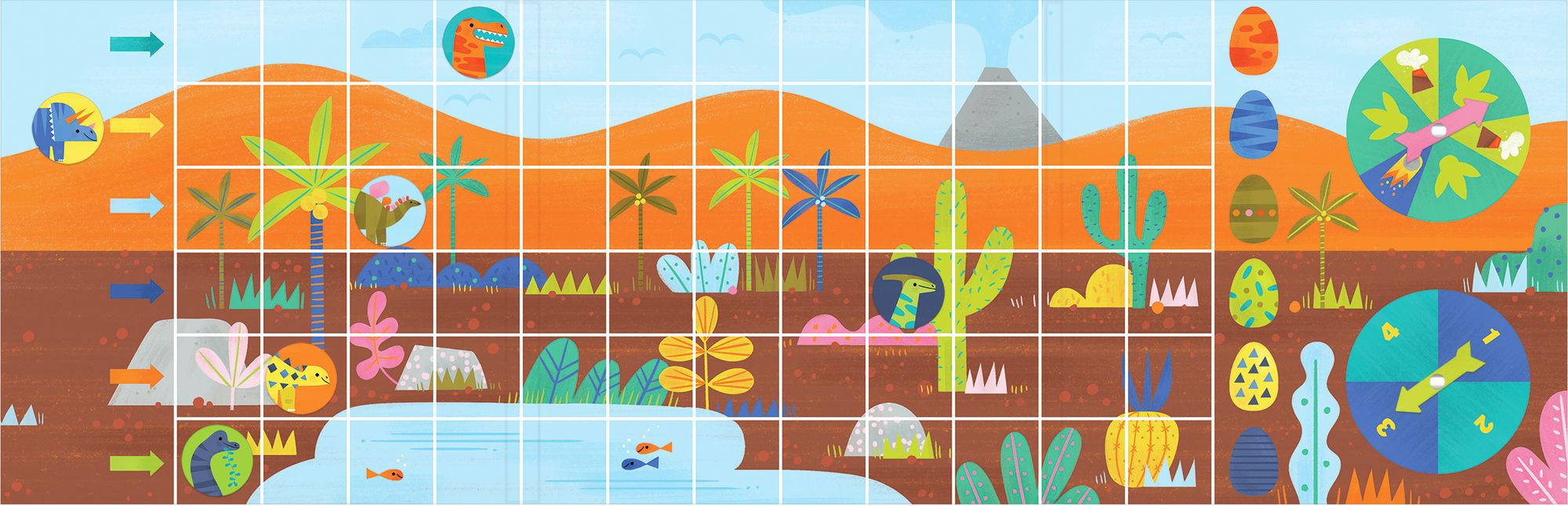 Let's Go, Dinos! Magnetic Board Game