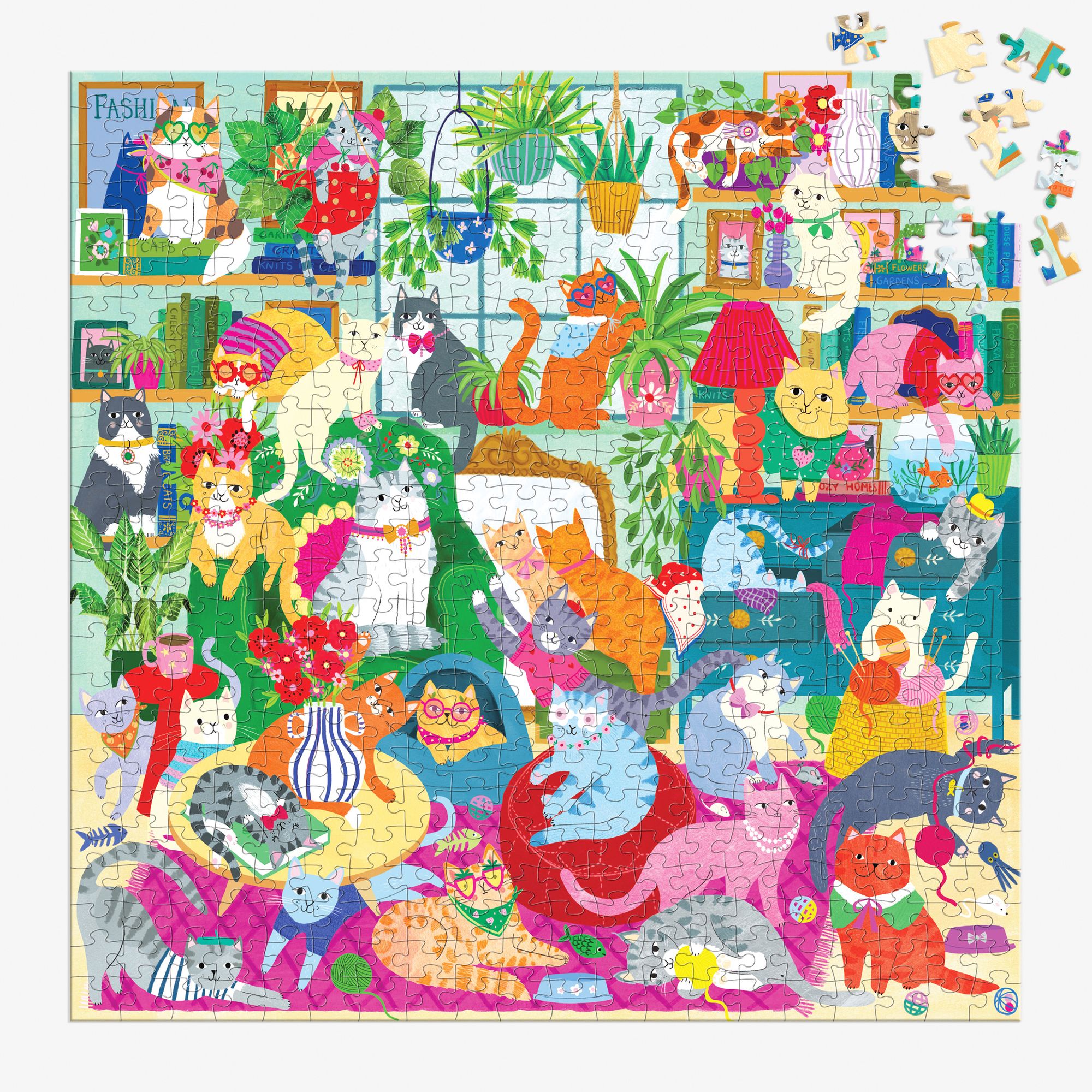 Caturday Afternoon 500 Piece Family Puzzle