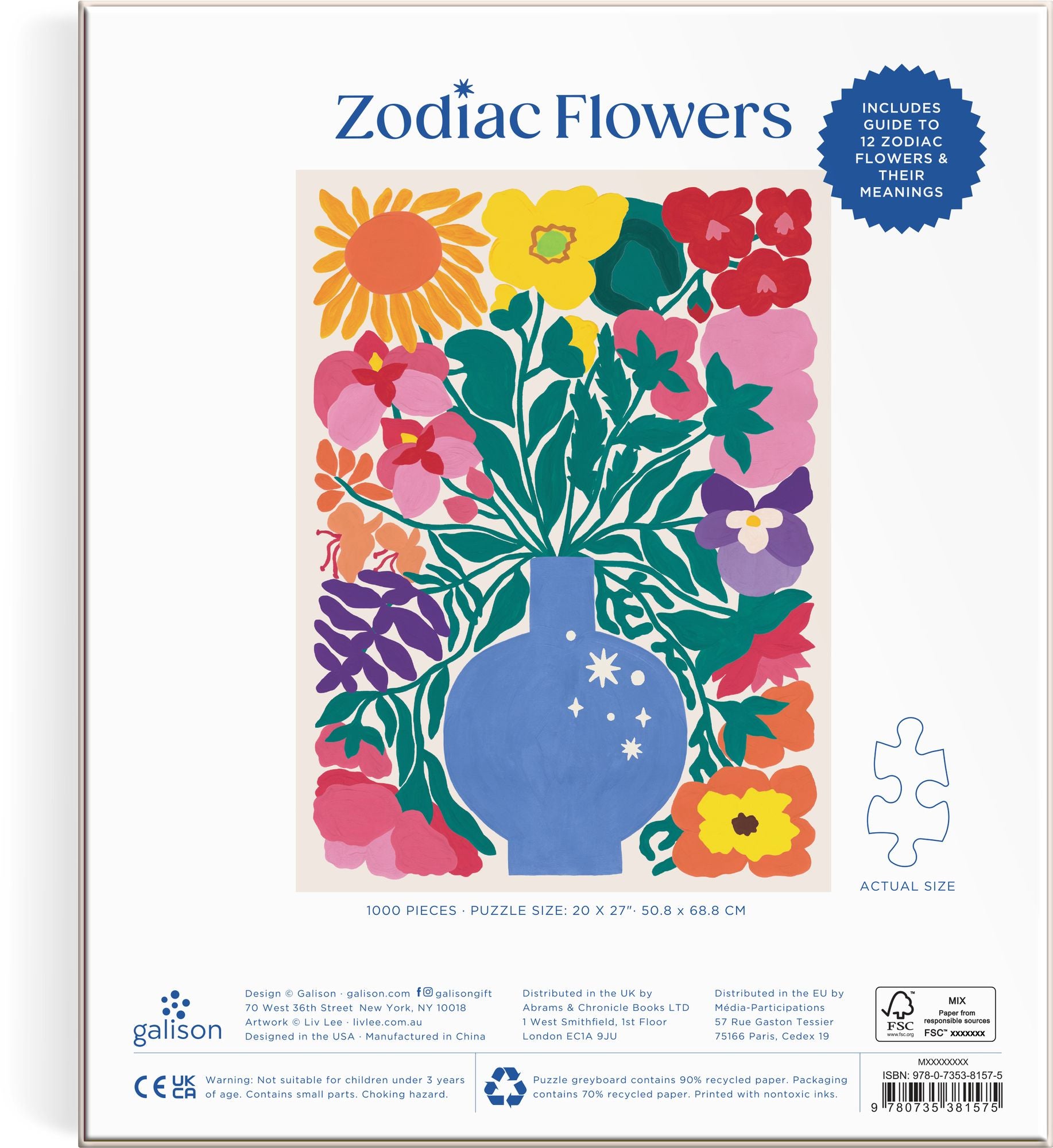Zodiac Flowers 1000 Piece Puzzle