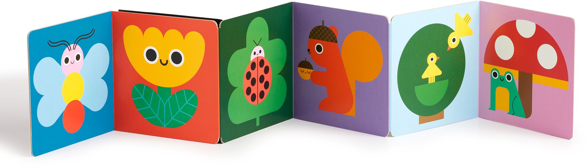 My Tummy Book Nature: High-Contrast Fold-Out Book That Stands for Tummy Time, Baby-Safe Mirror Inside!
