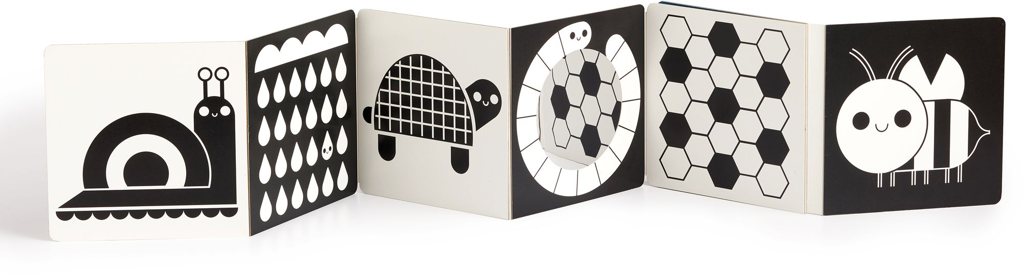 My Tummy Book Nature: High-Contrast Fold-Out Book That Stands for Tummy Time, Baby-Safe Mirror Inside!