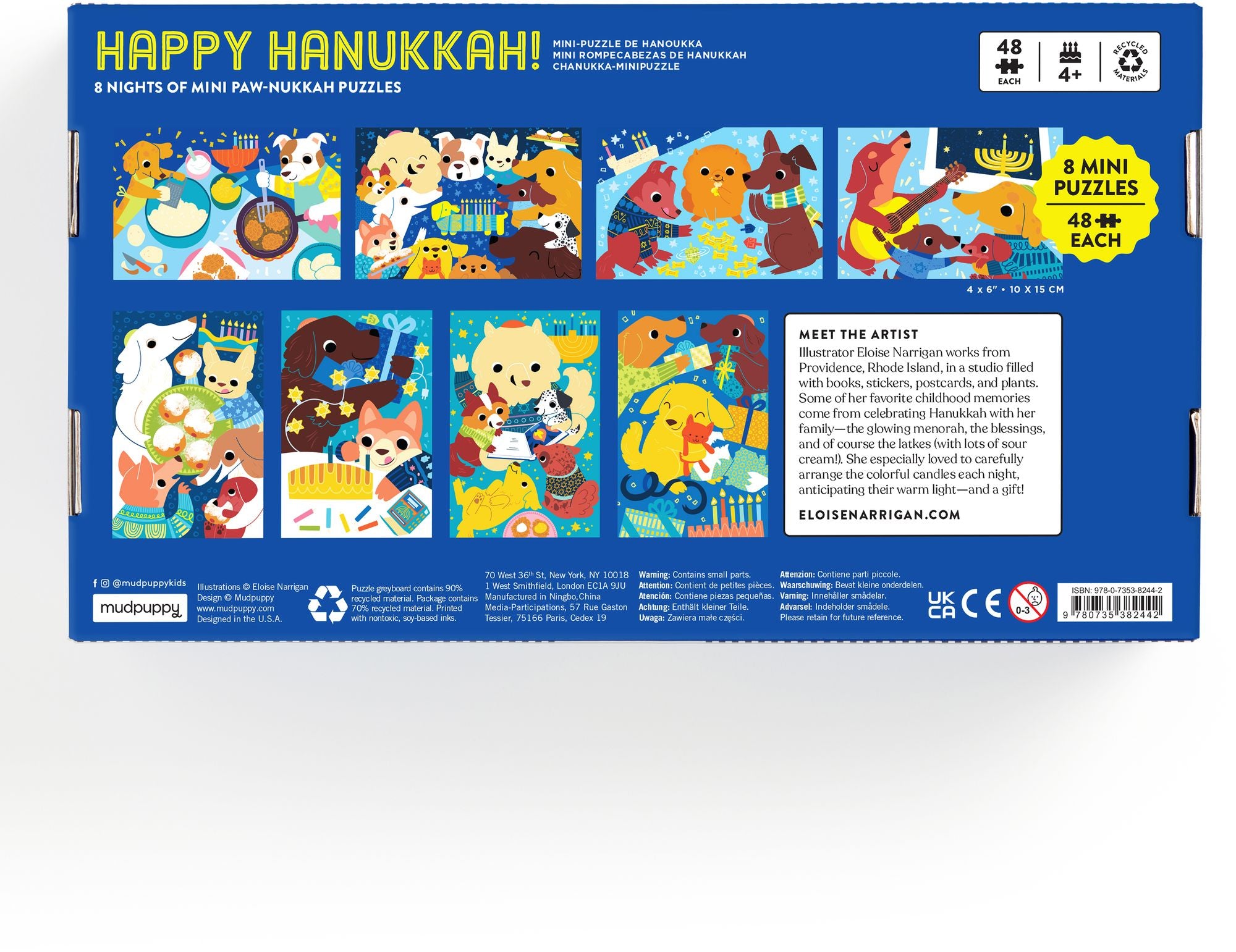 Happy Hanukkah! Countdown Puzzle Set