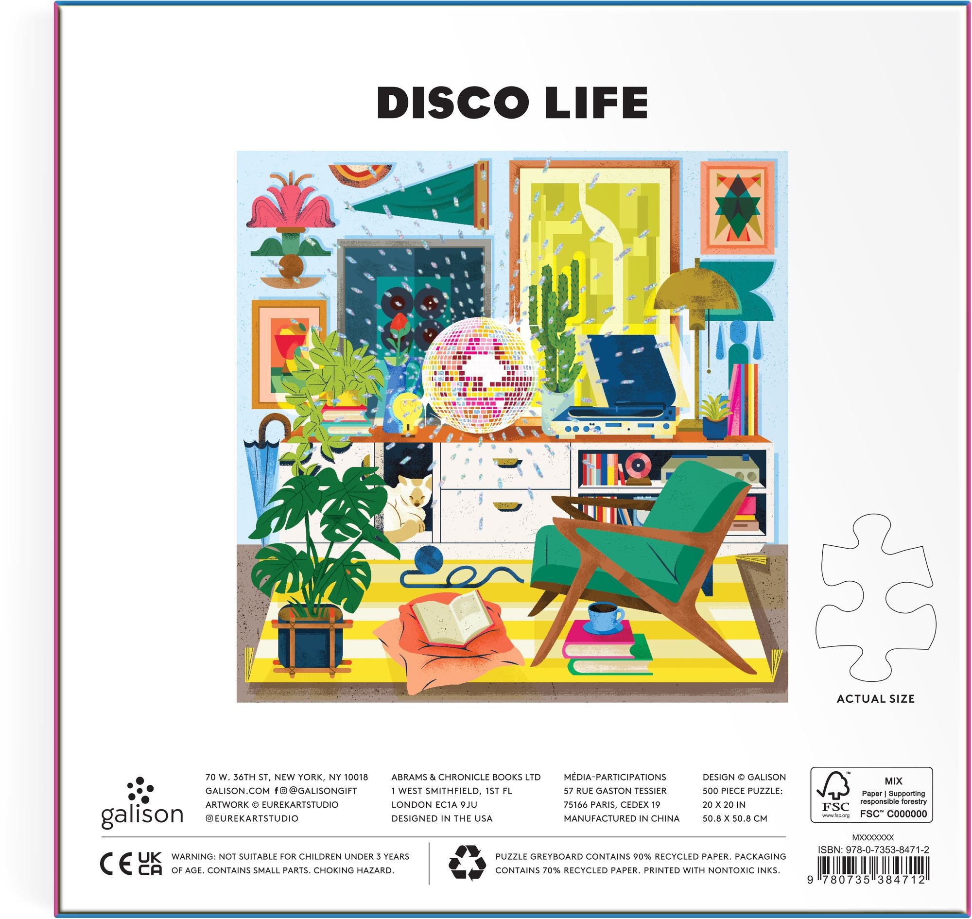 Disco Life 500 Piece Foil Puzzle