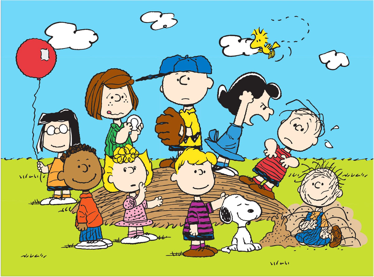 Peanuts Baseball Mound 1000 Piece Puzzle