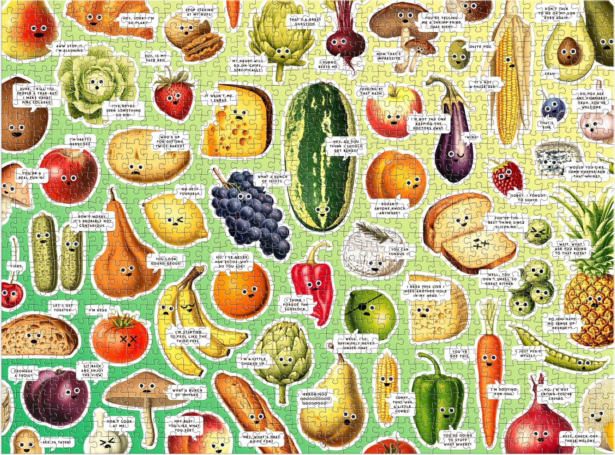 Googly Food 1000 Piece Puzzle