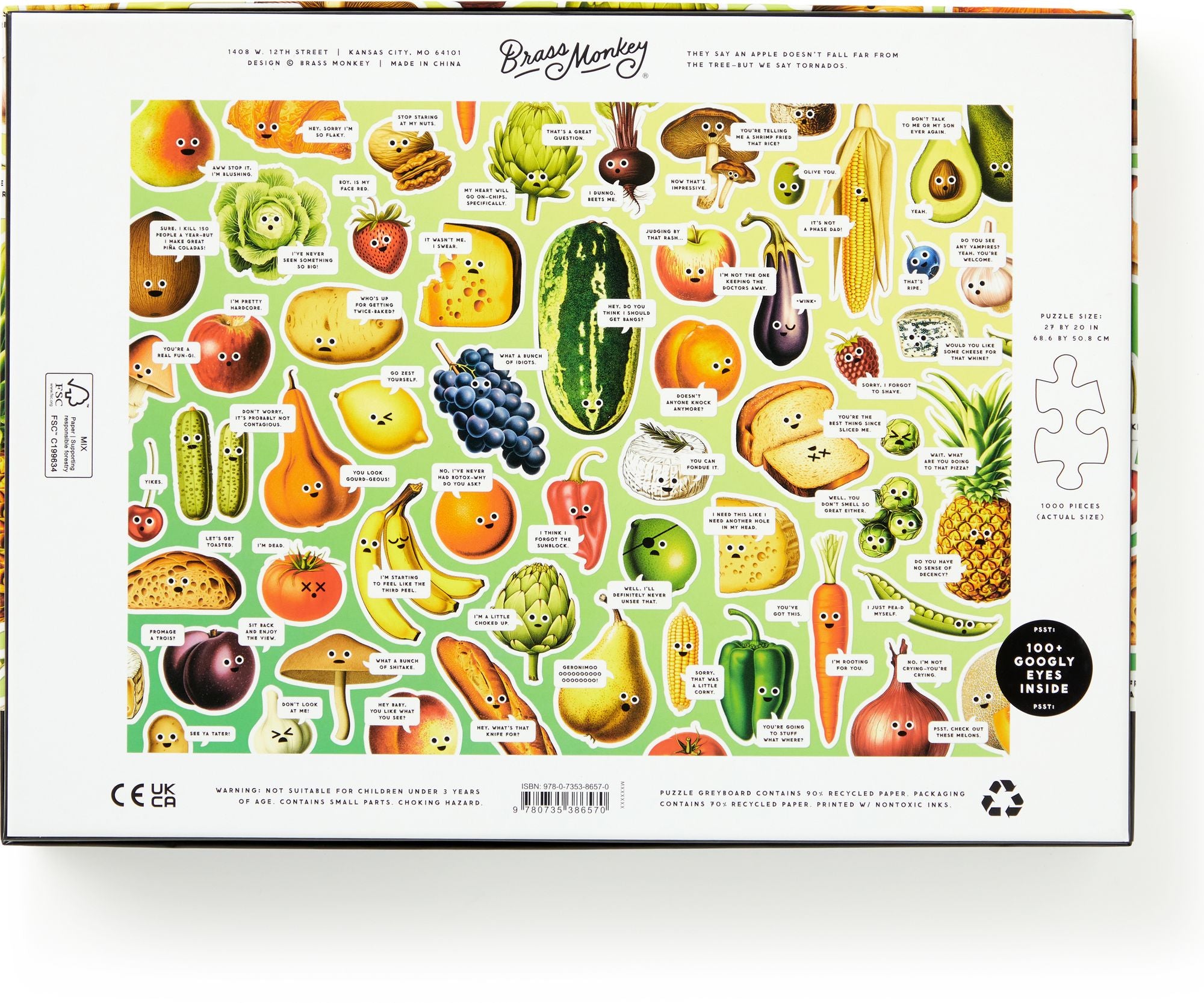 Googly Food 1000 Piece Puzzle