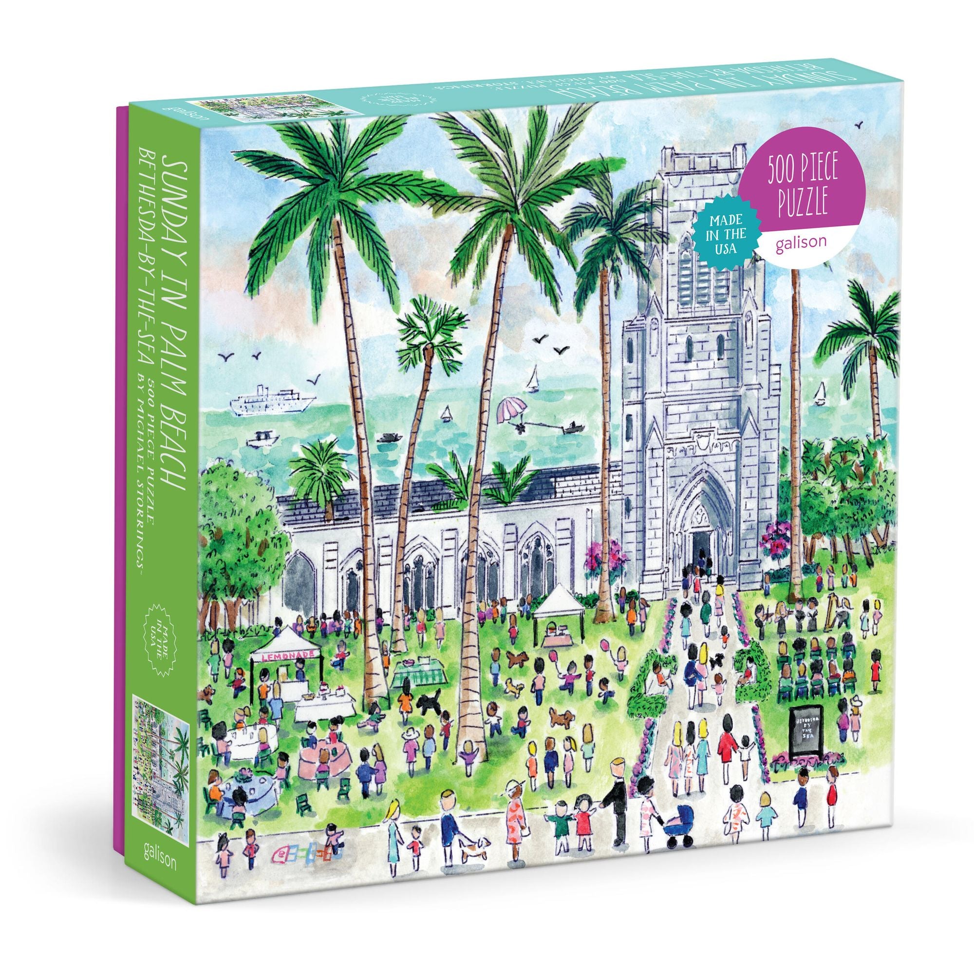 Michael Storrings Sunday in Palm Beach Bethesda by the Sea 500 Piece Puzzle
