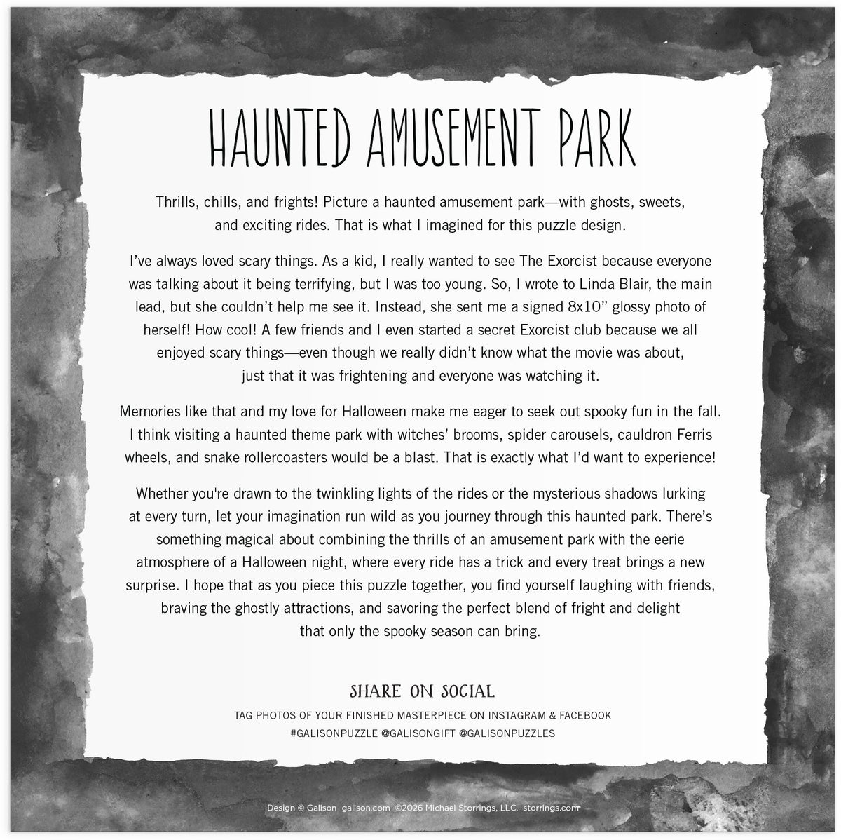 Michael Storrings Haunted Amusement Park 500 Piece Puzzle