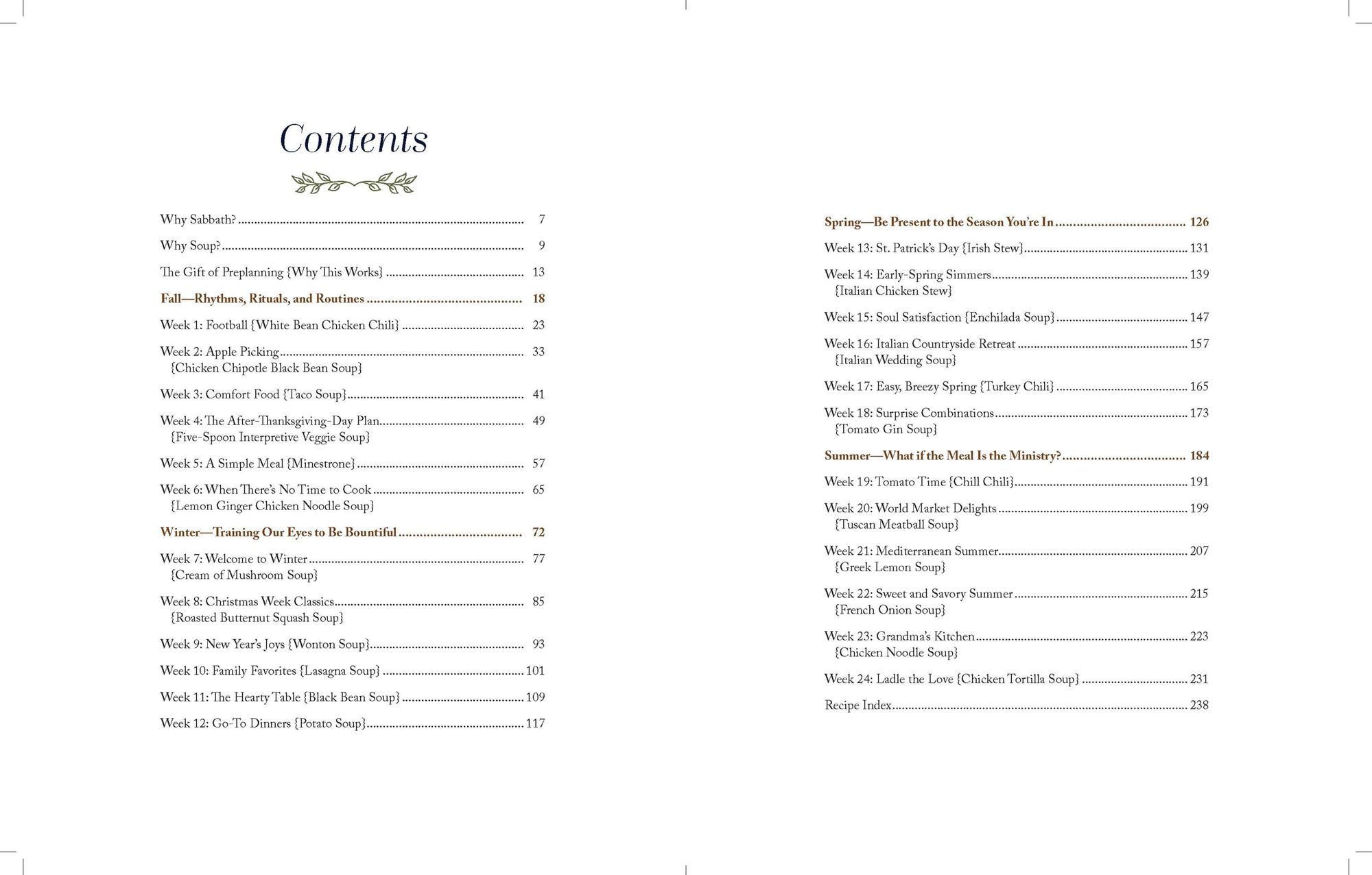 Sabbath Soup: Weekly Menus and Rhythms to Make Space for a Day of Rest