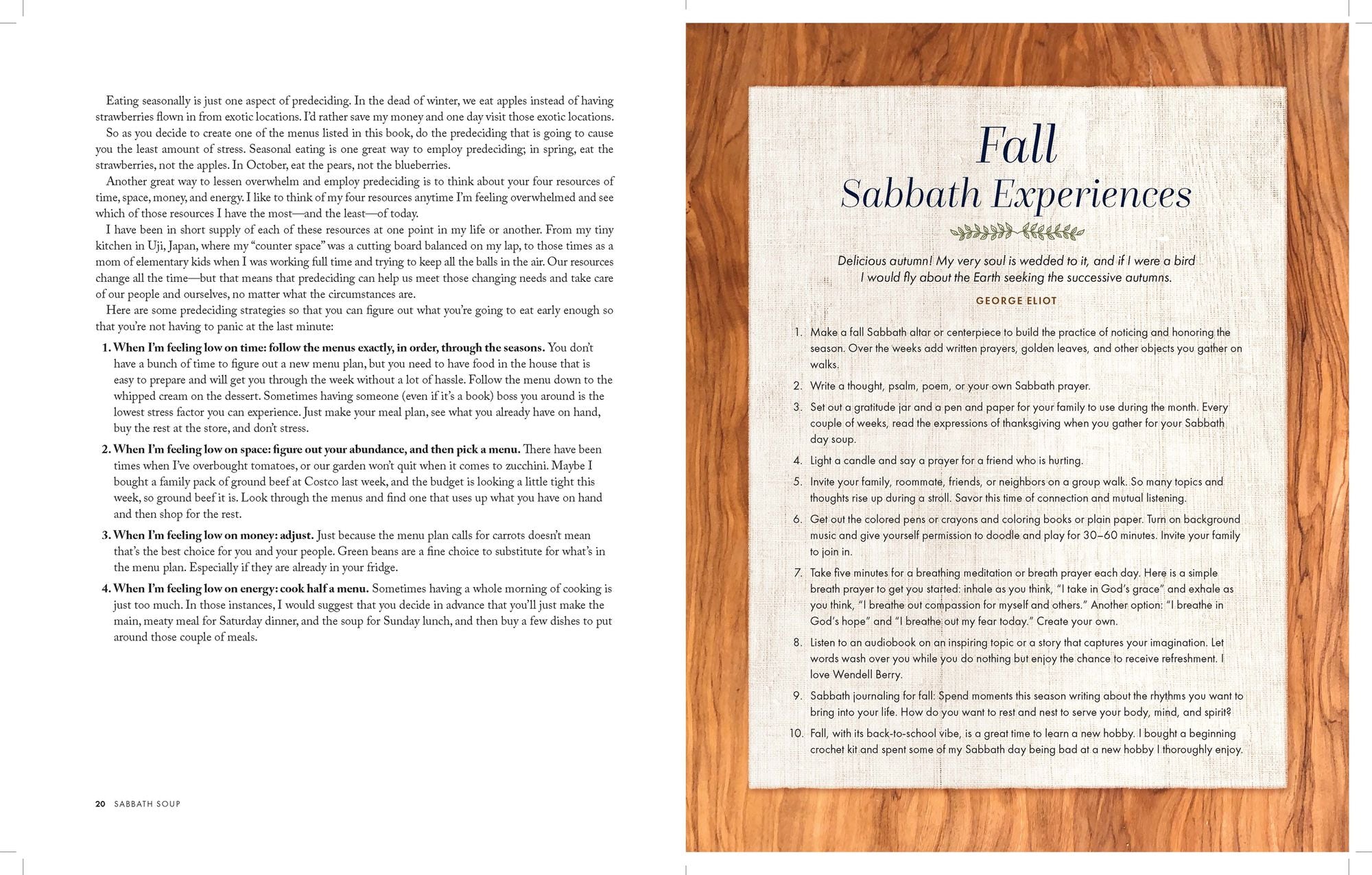 Sabbath Soup: Weekly Menus and Rhythms to Make Space for a Day of Rest