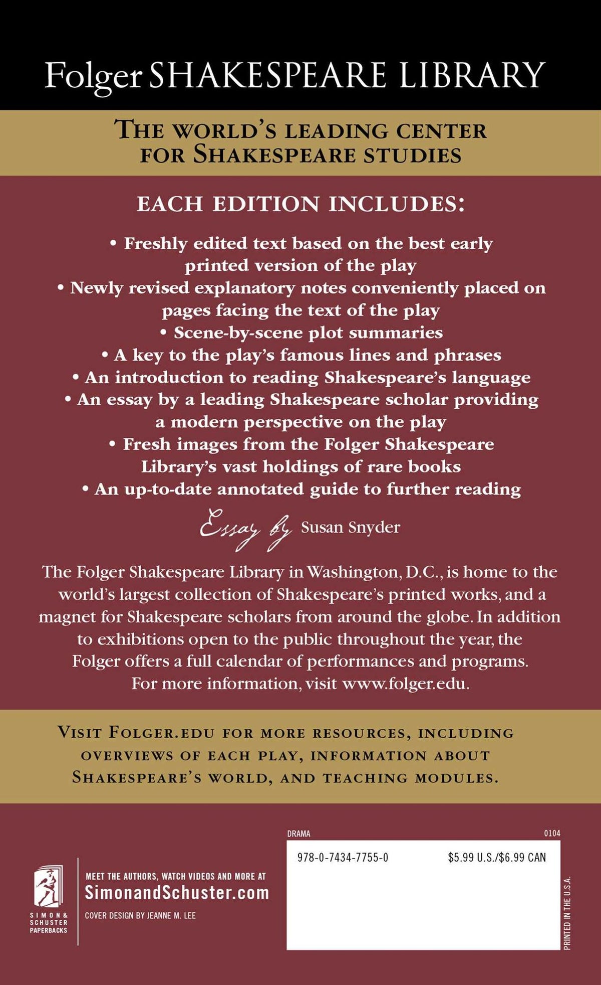 Othello (Folger Shakespeare Library Series)