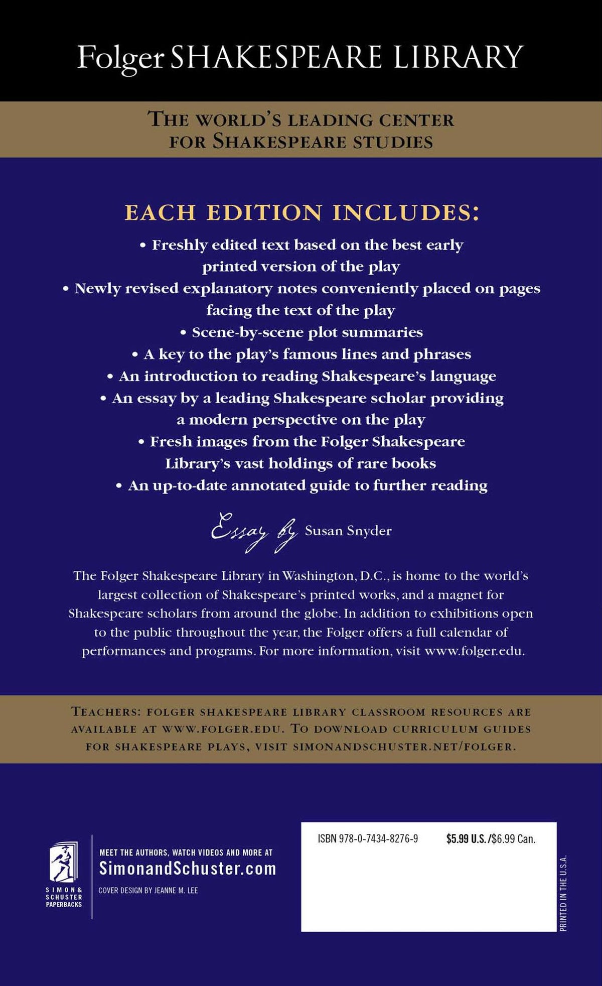 King Lear (Folger Shakespeare Library Series)