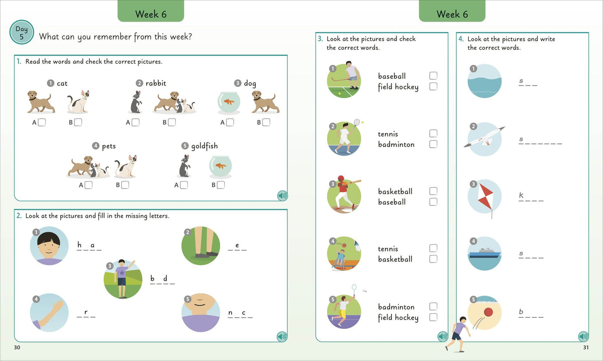English for Everyone Junior: 5 Words a Day: Learn and Practice 1,000 English Words