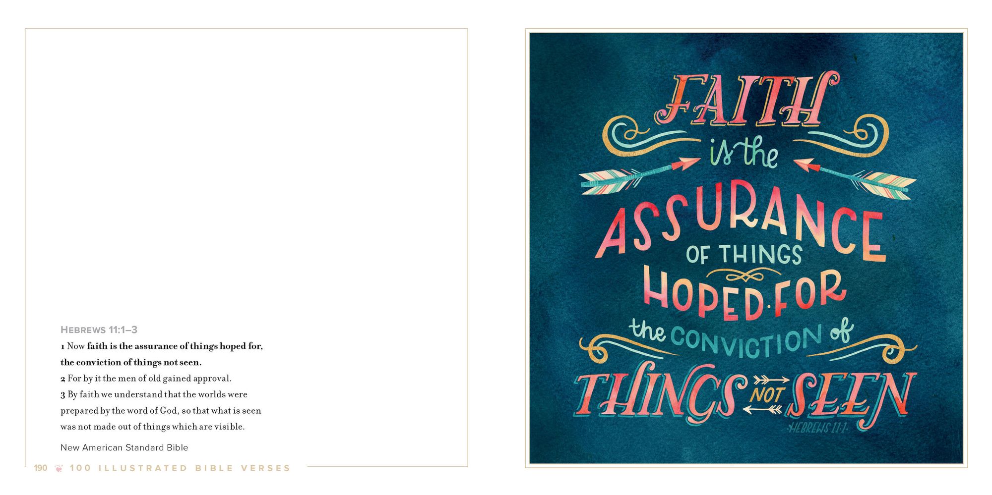 100 Illustrated Bible Verses: Inspiring Words. Beautiful Art.