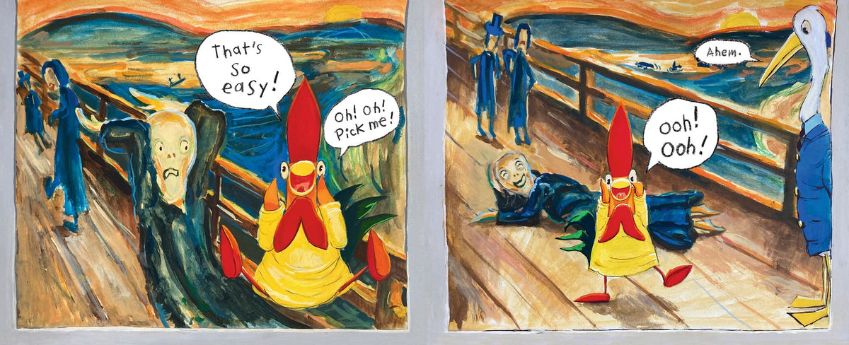 Interrupting Chicken Raises Her Wing: (Funny School Read Aloud Children's Picture Book About Raising Your Hand, Classroom Behavior, and Museums for Kids Ages 4-8)