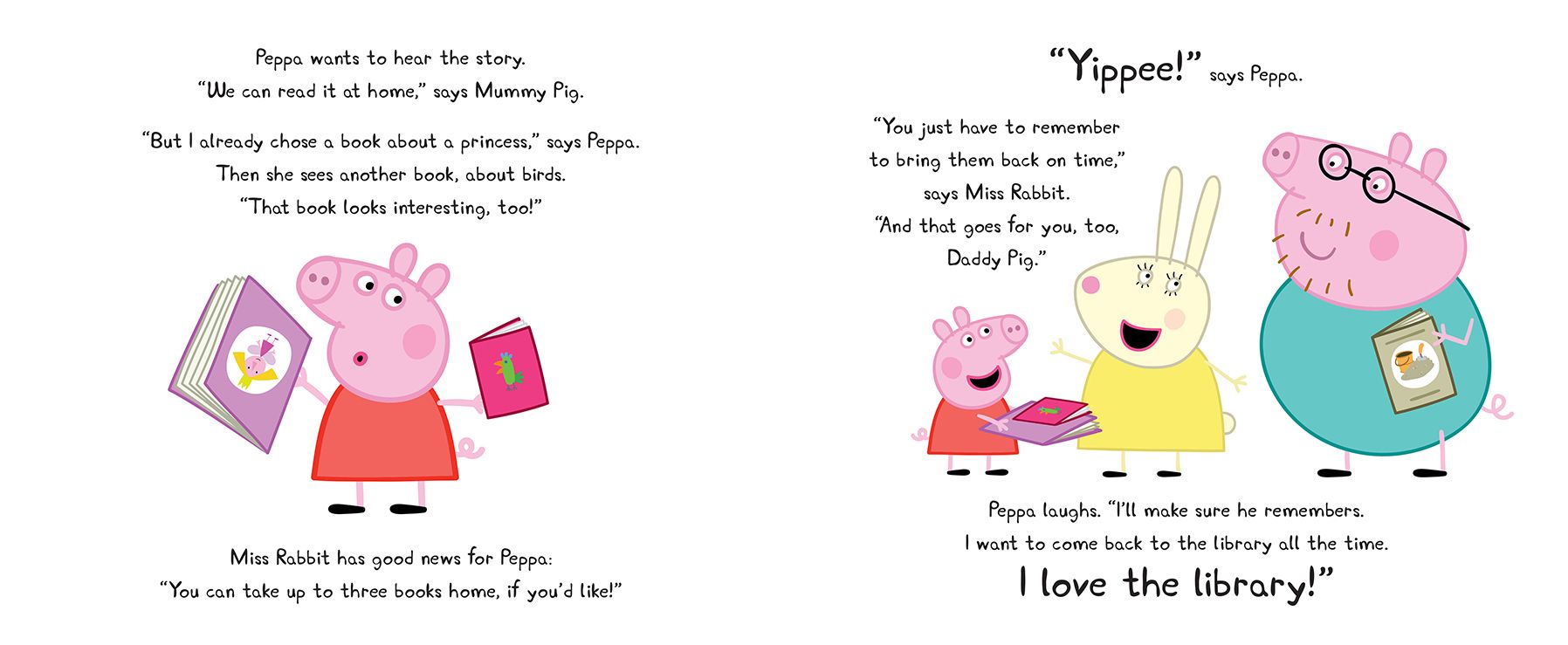 Peppa Pig and the Library Visit: (Children's Picture Book About Going to the Library with Reversible Coloring Poster for Toddlers, Preschoolers, and Kids Ages 3-7)