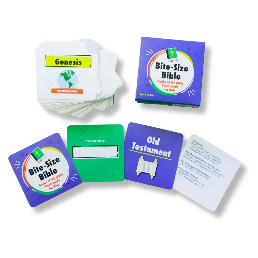 Bite-Size Bible: Books of the Bible Flash Cards for Kids