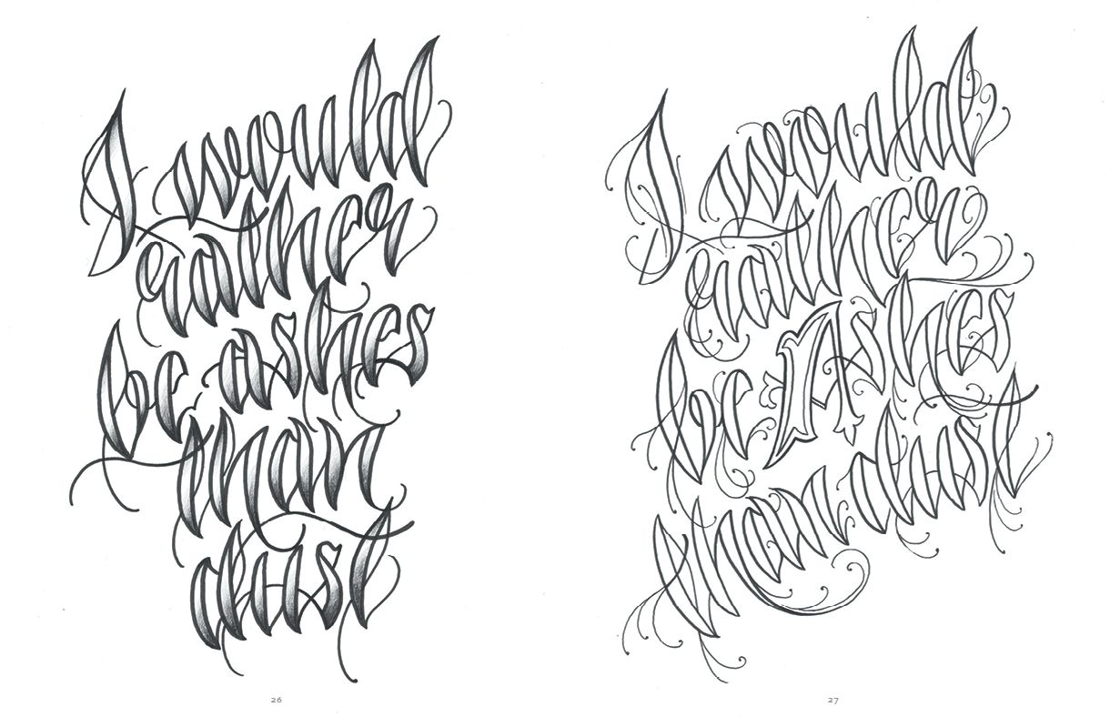 Tattoo Lettering & Banners: Classic and Modern Script Designs