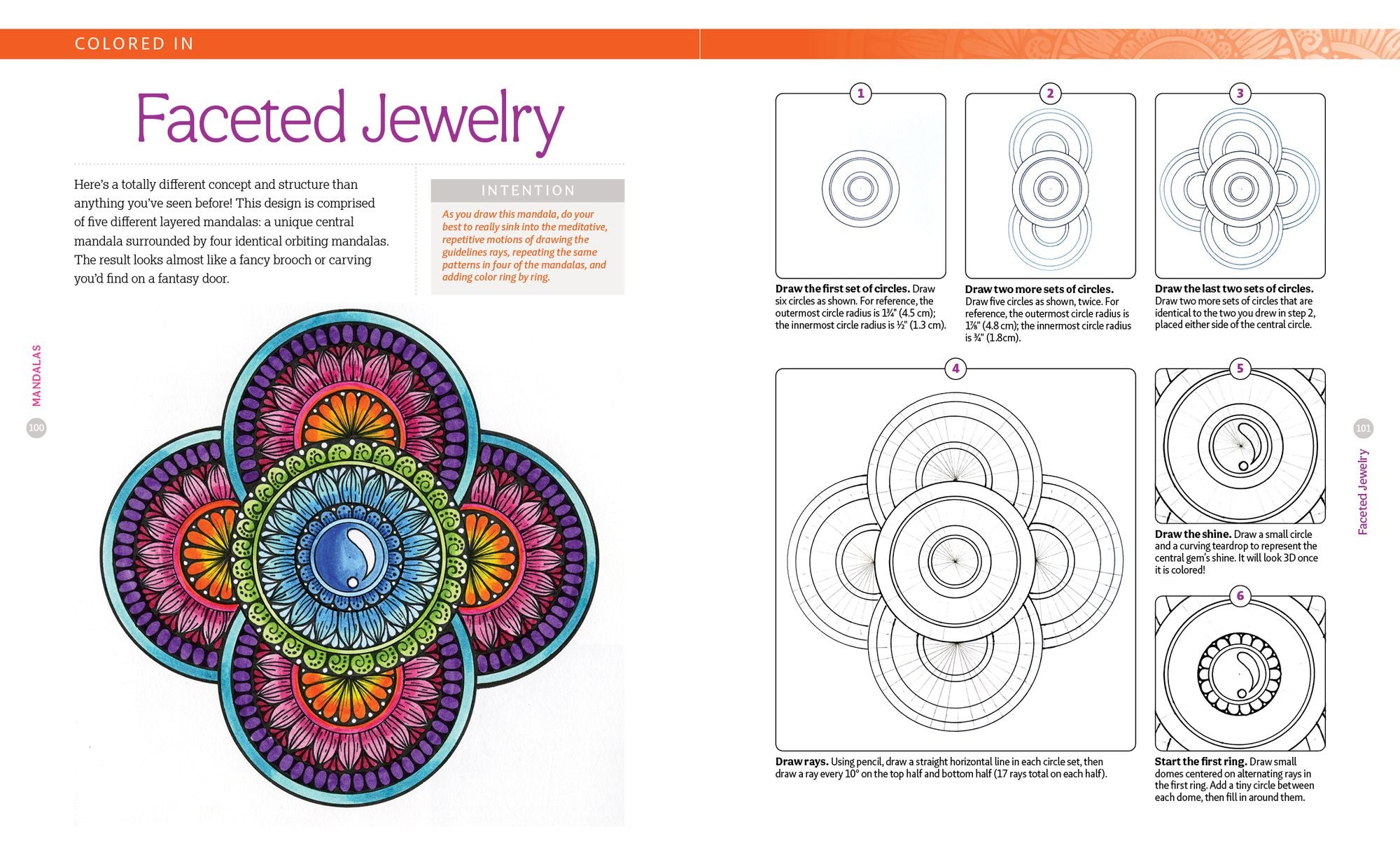 A Bright & Beautiful Guide to Drawing Mandalas: 30 Step-by-Step Tutorials to Unlock the Meditative Magic of Drawing Repeat Patterns