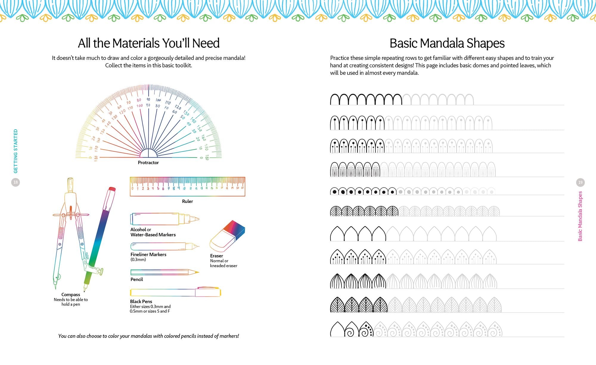 A Bright & Beautiful Guide to Drawing Mandalas: 30 Step-by-Step Tutorials to Unlock the Meditative Magic of Drawing Repeat Patterns