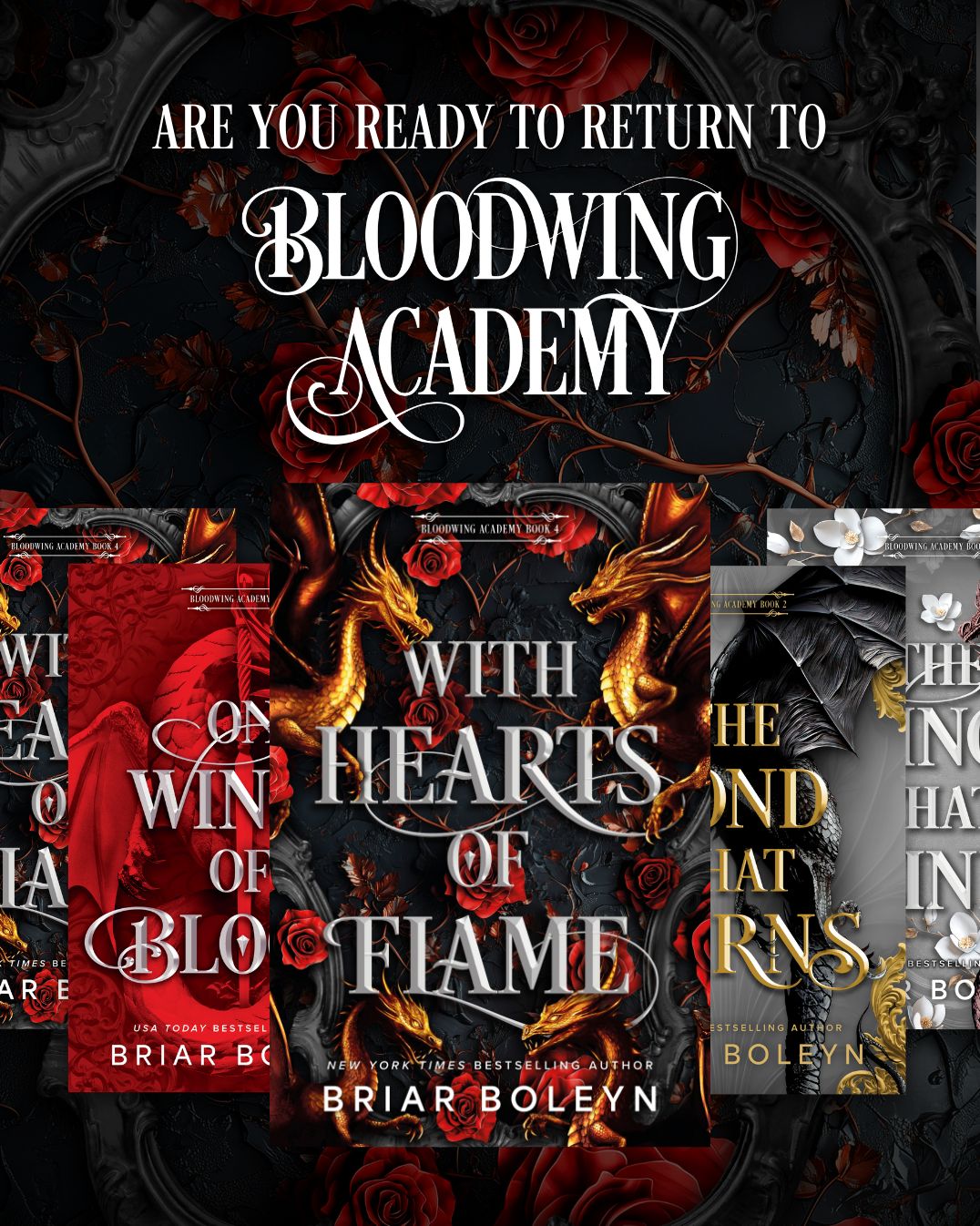 With Hearts of Flame (Deluxe Limited Edition): A Dark Academia Romantasy Novel of Vampires and Dragons Featuring Stenciled Edges and Illustrated Endpapers