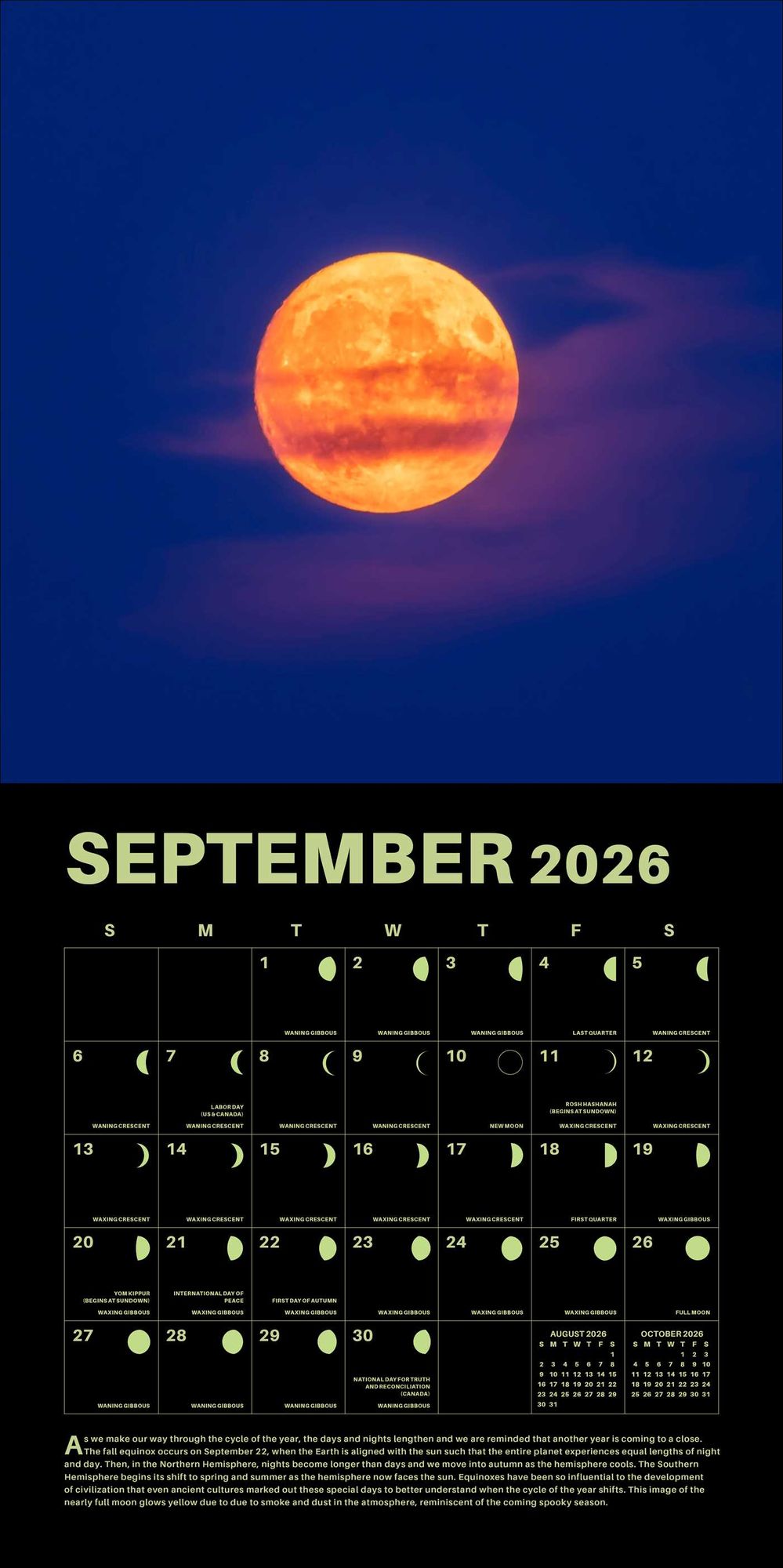 2026 Lunar Wall Calendar