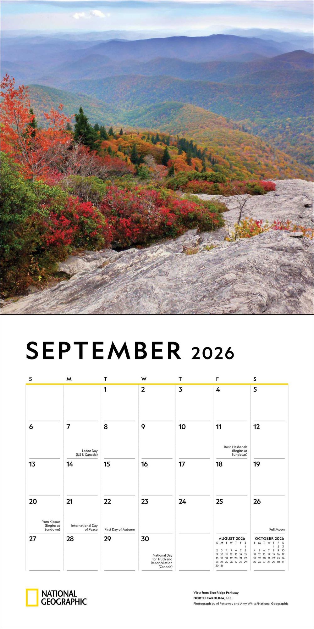 2026 National Geographic: American Landscapes Wall Calendar