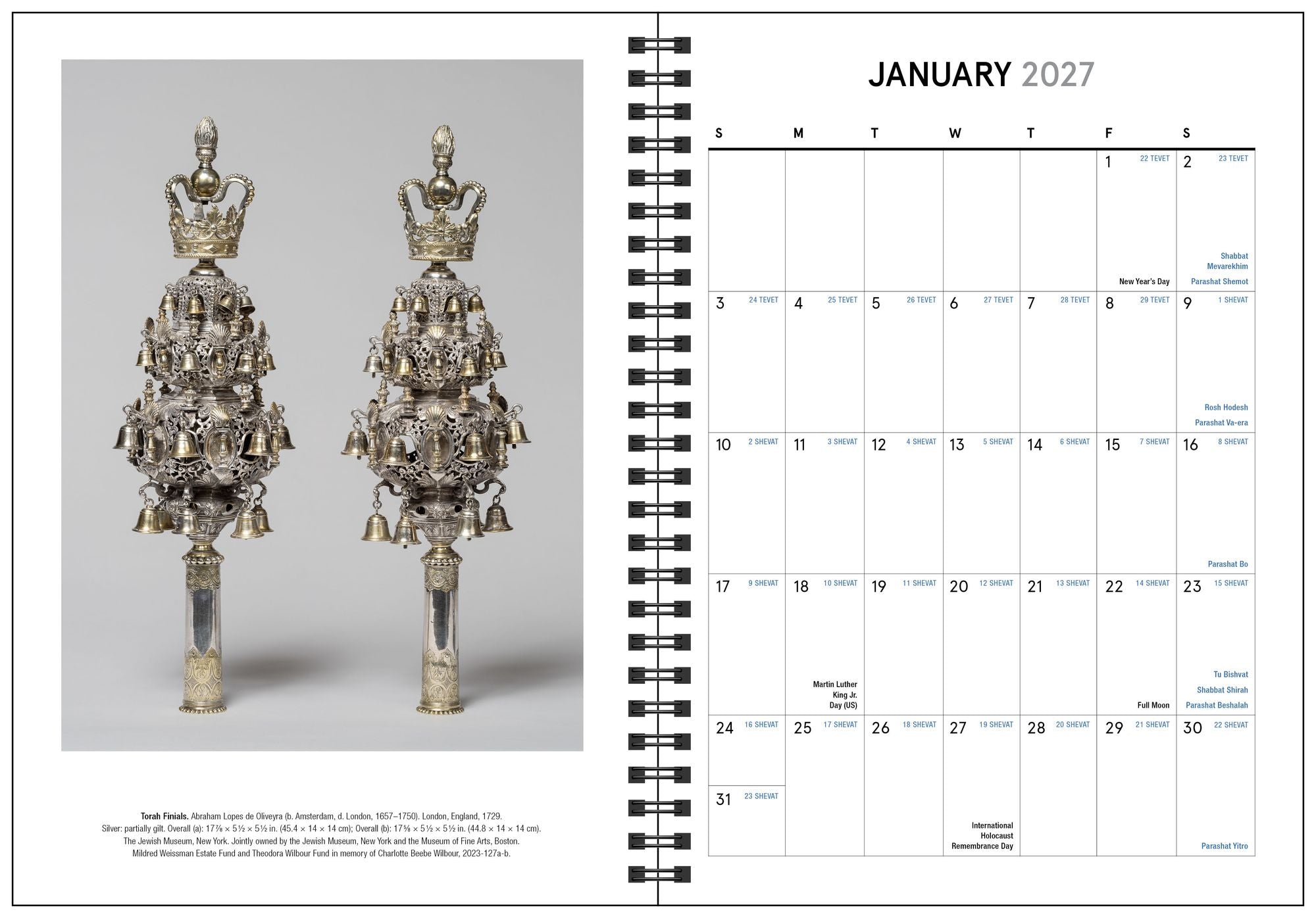 2026-2027 The Jewish Calendar 16-Month Planner Calendar