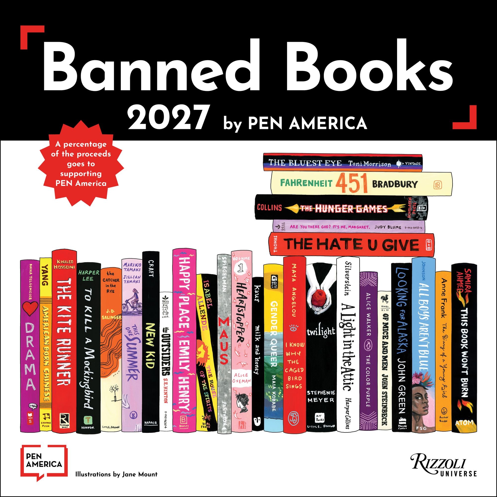 2027 Banned Books Wall Calendar By Pen America