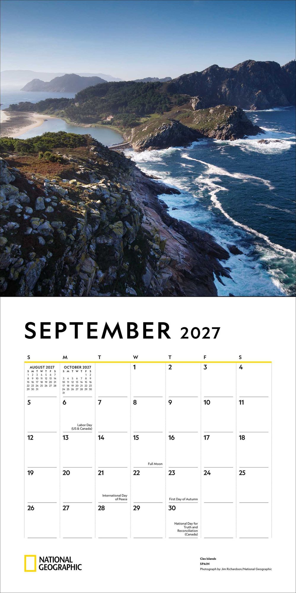 2027 National Geographic: Most Beautiful Places Wall Calendar