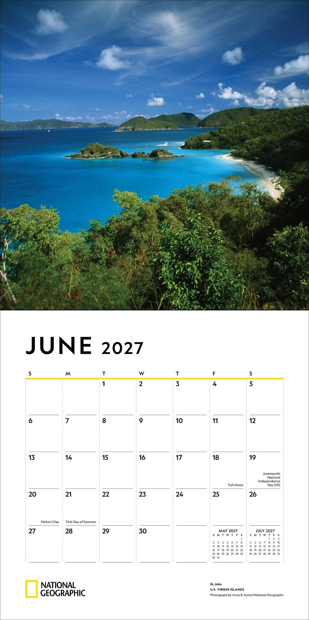 2027 National Geographic: Most Beautiful Places Wall Calendar