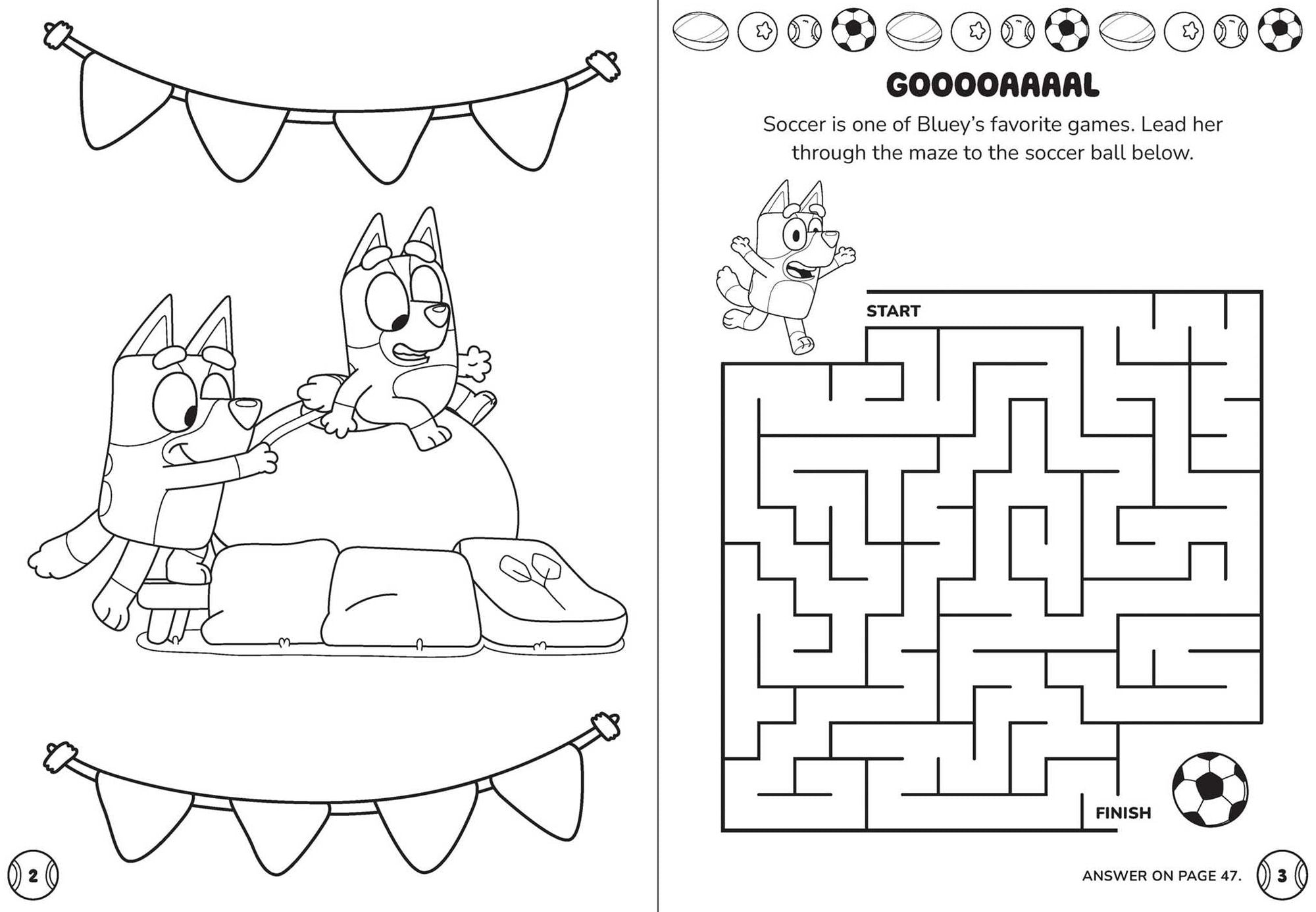 Bluey: Family Games: Coloring & Activity with Stackable Markers