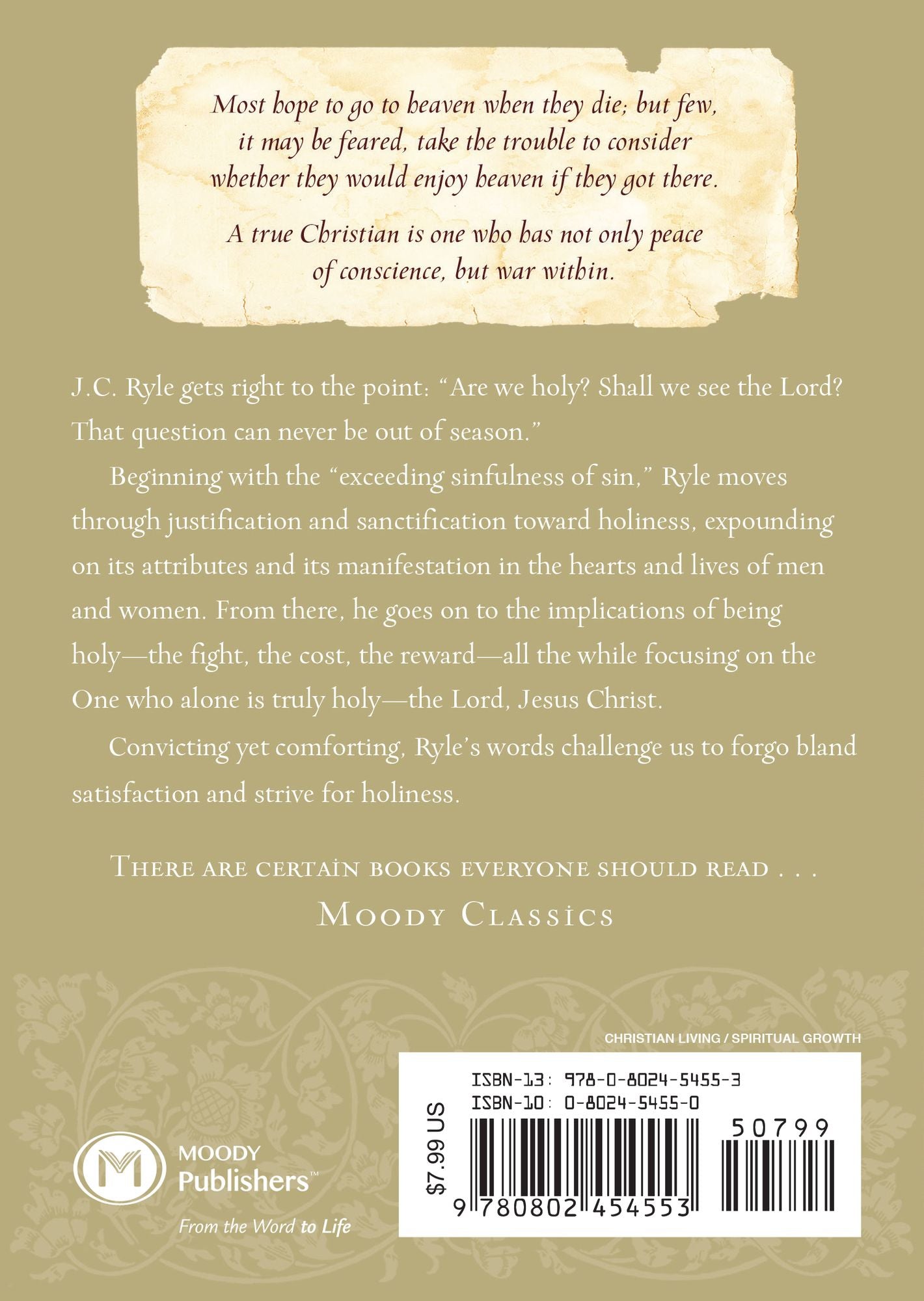 Holiness (Abridged): Its Nature, Hindrances, Difficulties, and Roots