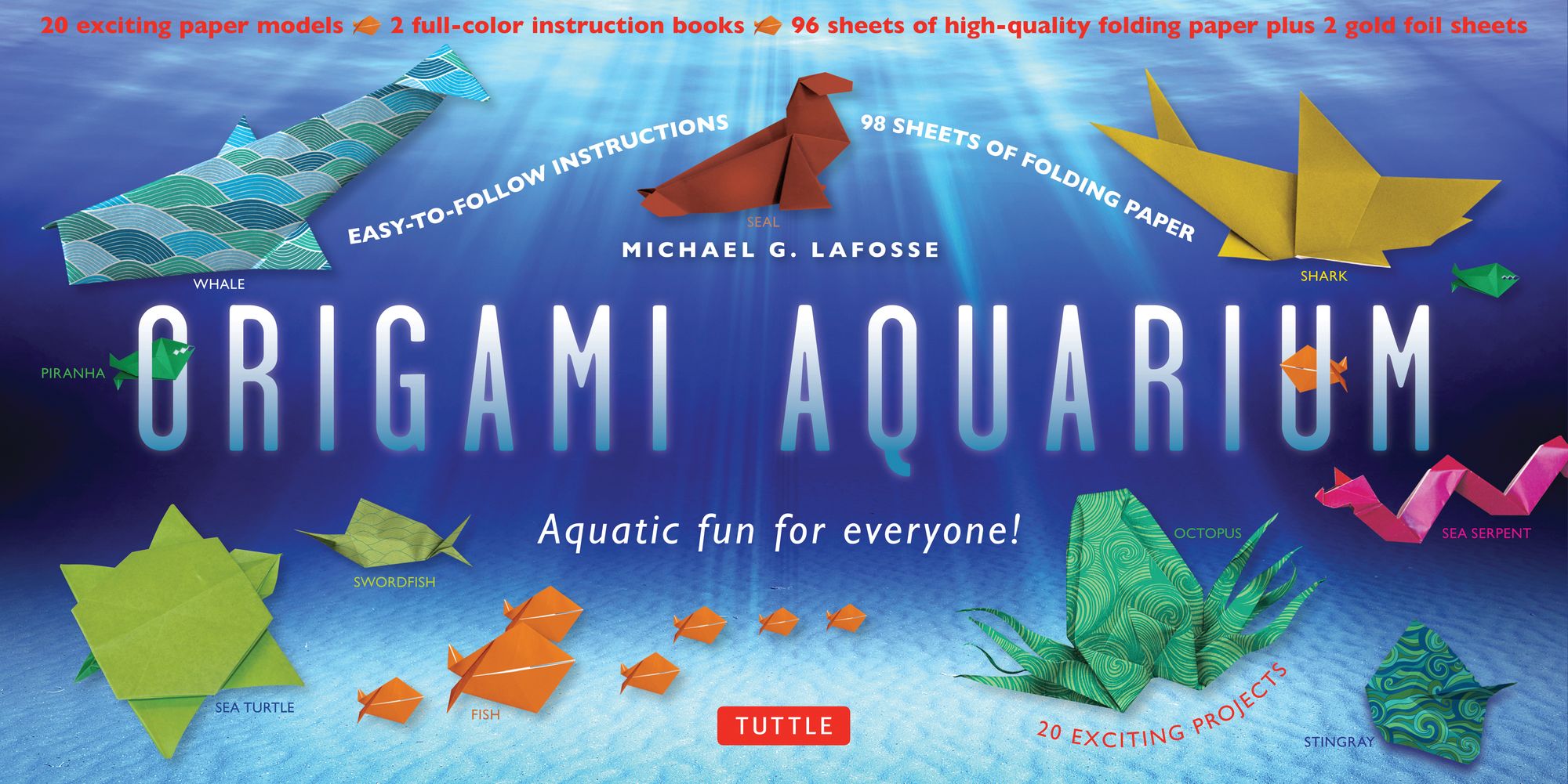 Origami Aquarium Kit: Aquatic fun for everyone! [Origami Kit with 2 full-color Books of 20 Projects, 98 folding Papers]