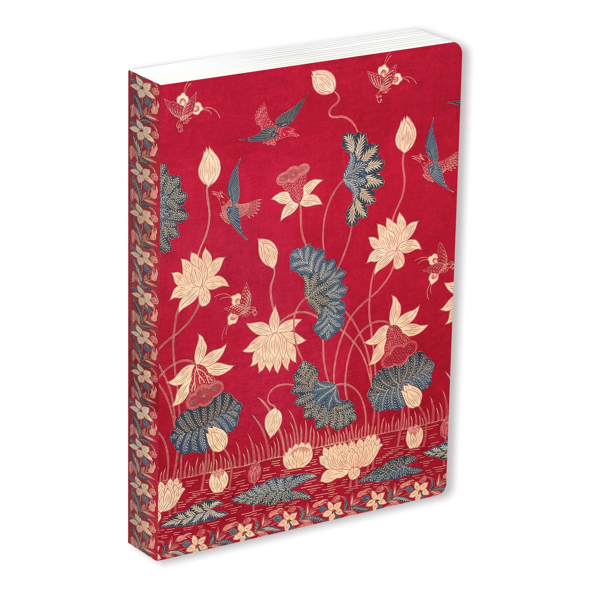 Journal Sarong Buketan with Lotuses, Lined Paperback: Blank Lined 144 Page A5 Notebook