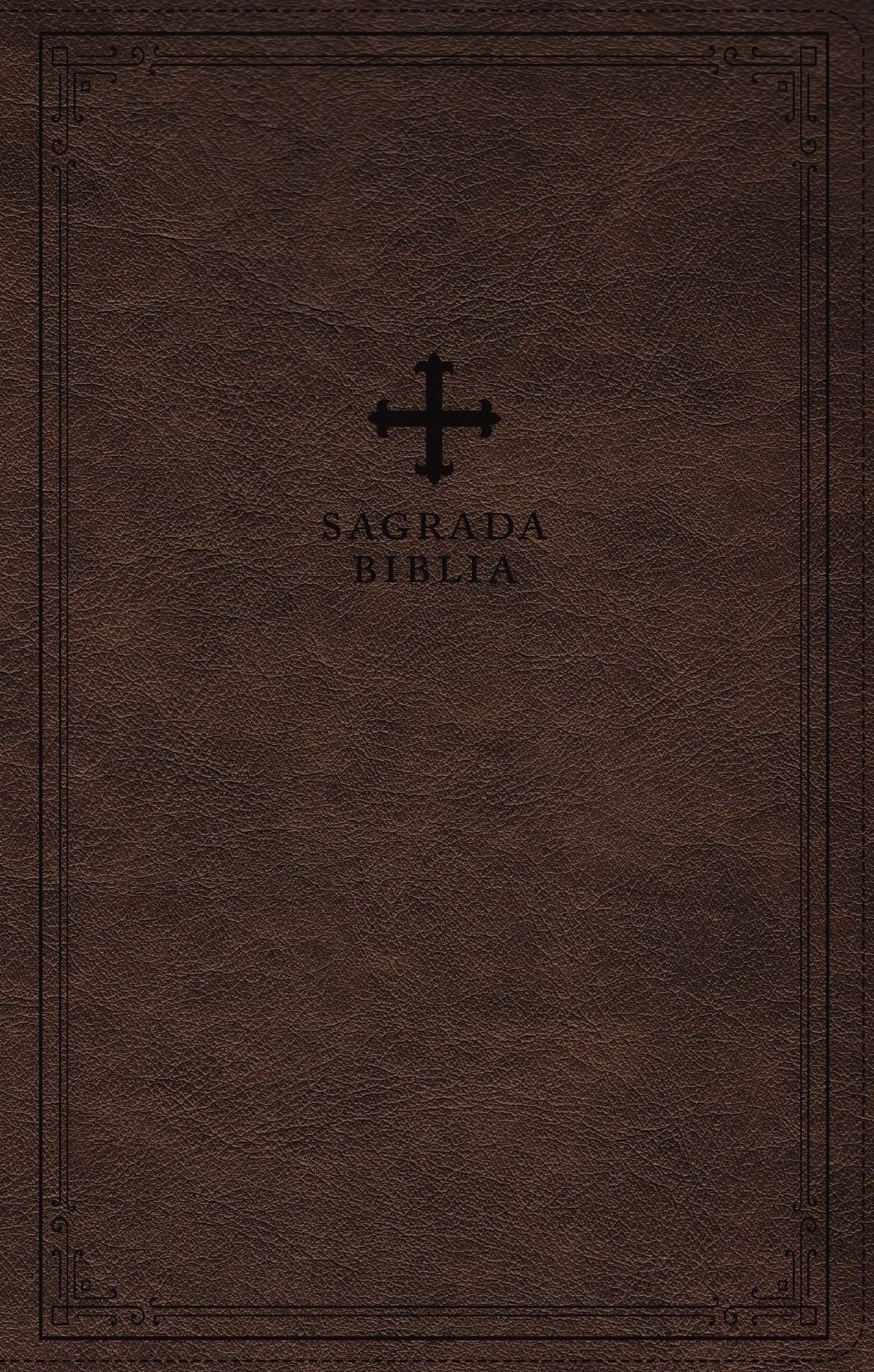Biblia Cat lica, Tama o personal, Leathersoft, Caf , Comfort Print