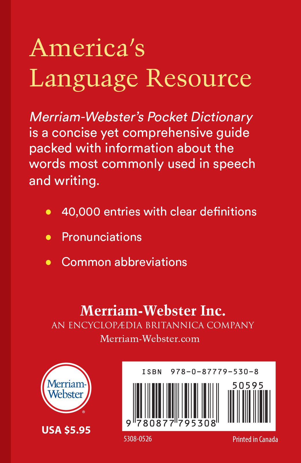 Merriam-Webster's Pocket Dictionary