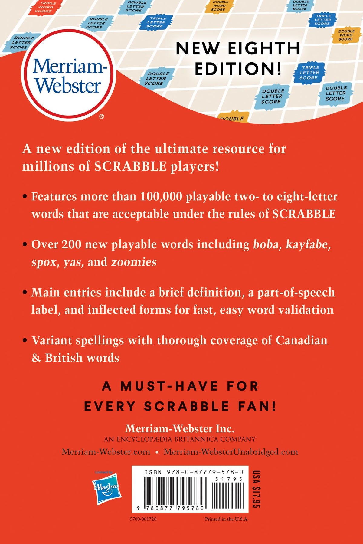 The Official SCRABBLE Players Dictionary, 8th Ed.