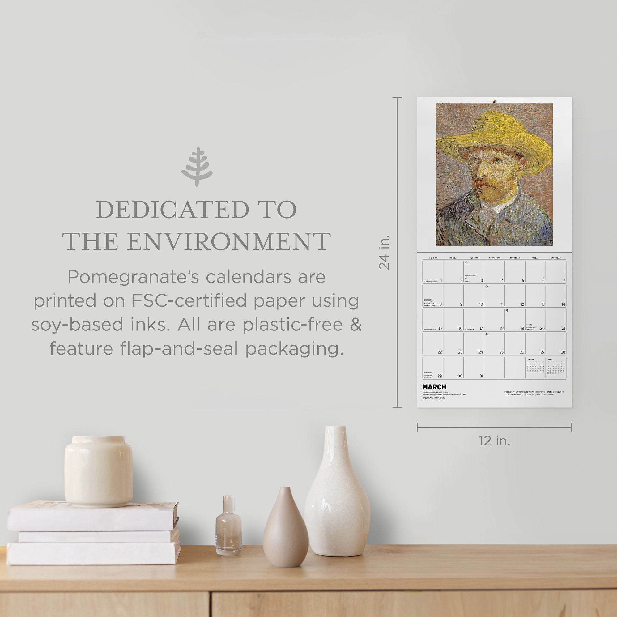 2026 Vincent Van Gogh Wall Calendar